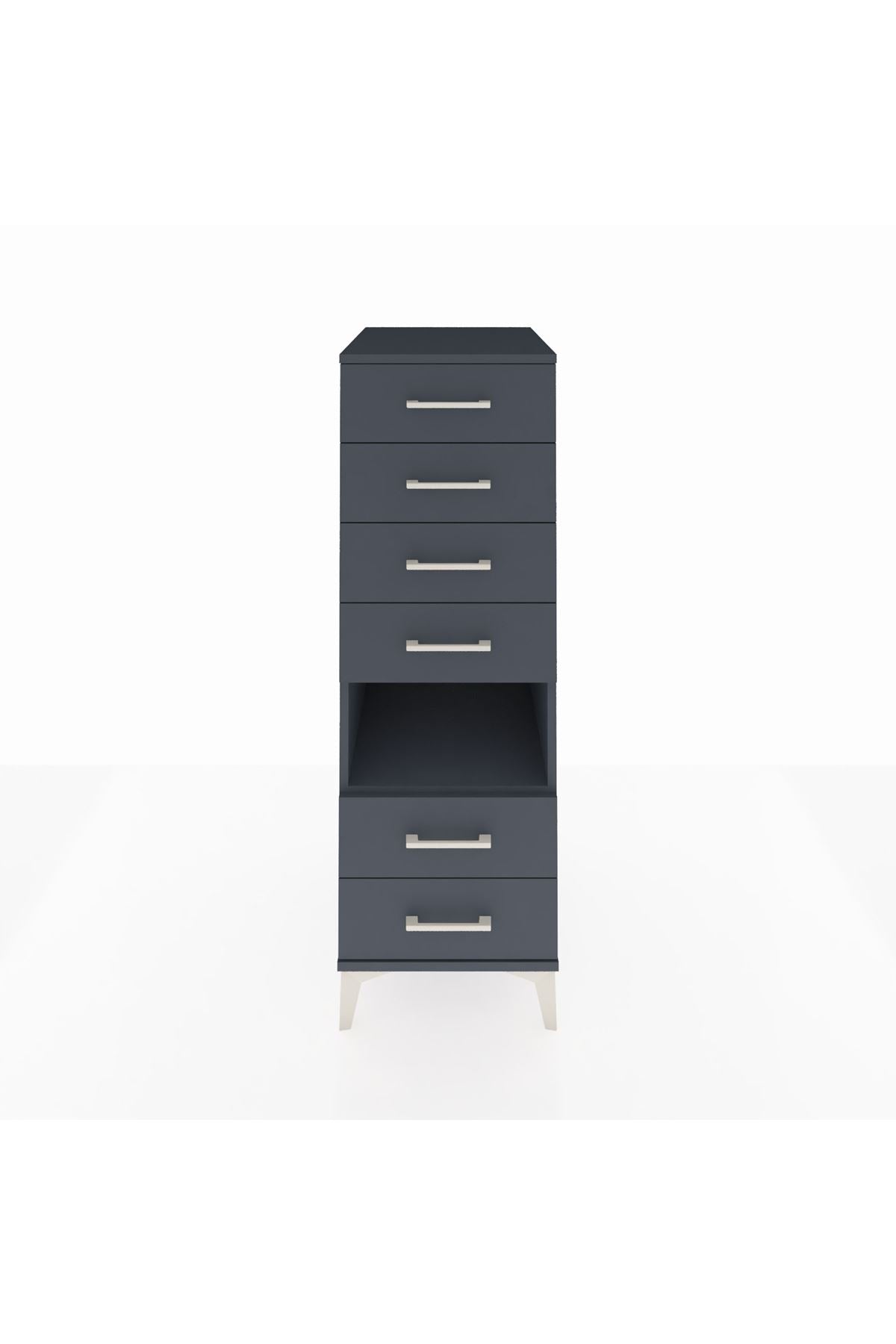Kronos Dolap Tek Raflı 6 Çekmeceli 44x59x134 - S82M065V5C