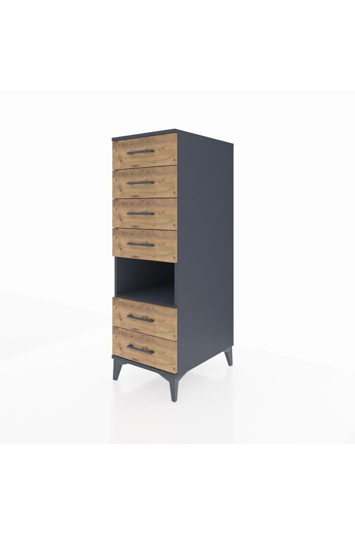 Kronos Dolap Tek Raflı 6 Çekmeceli 44x59x134 - S82M065V6C