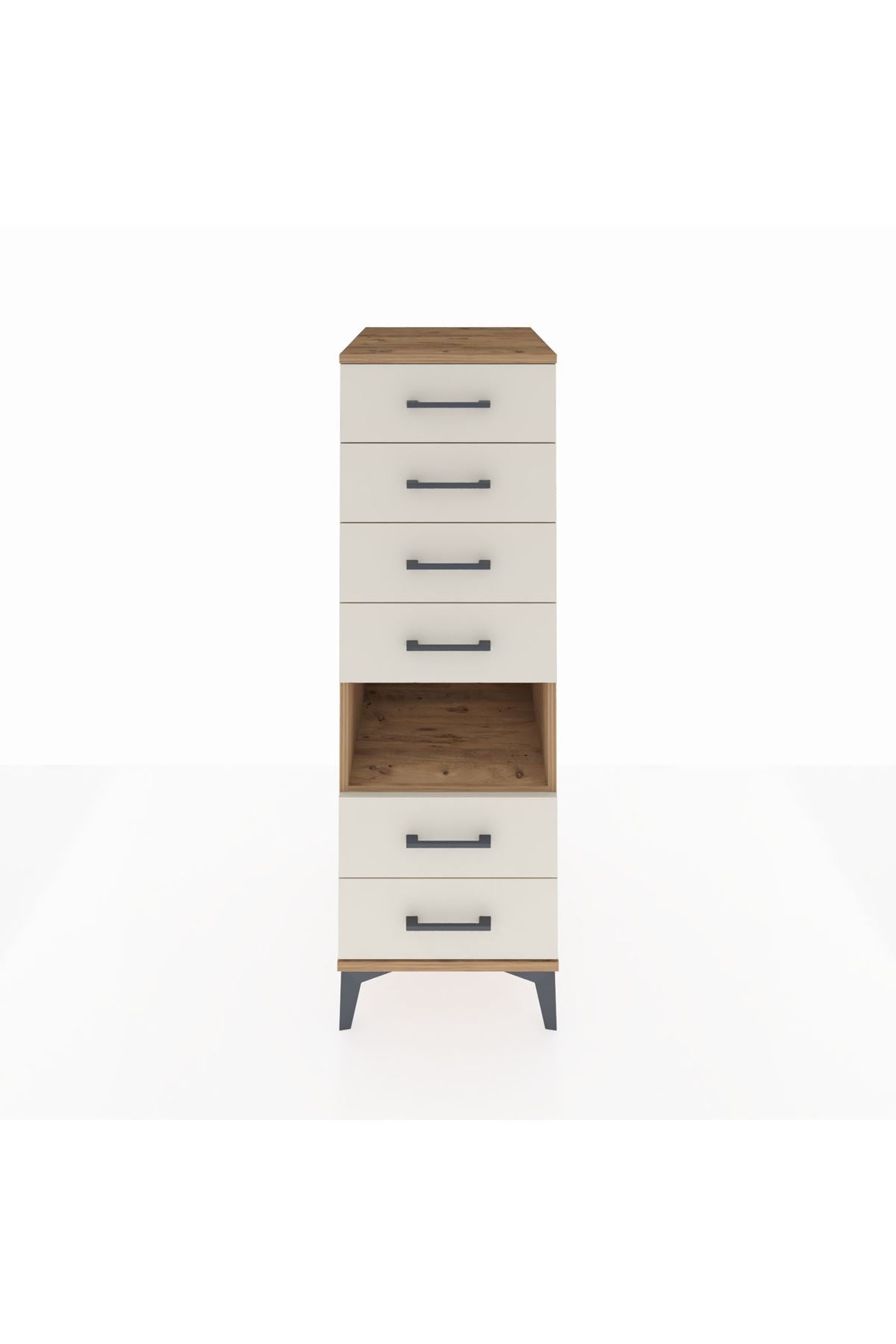 Kronos Dolap Tek Raflı 6 Çekmeceli 44x59x134 - S82M065V7C