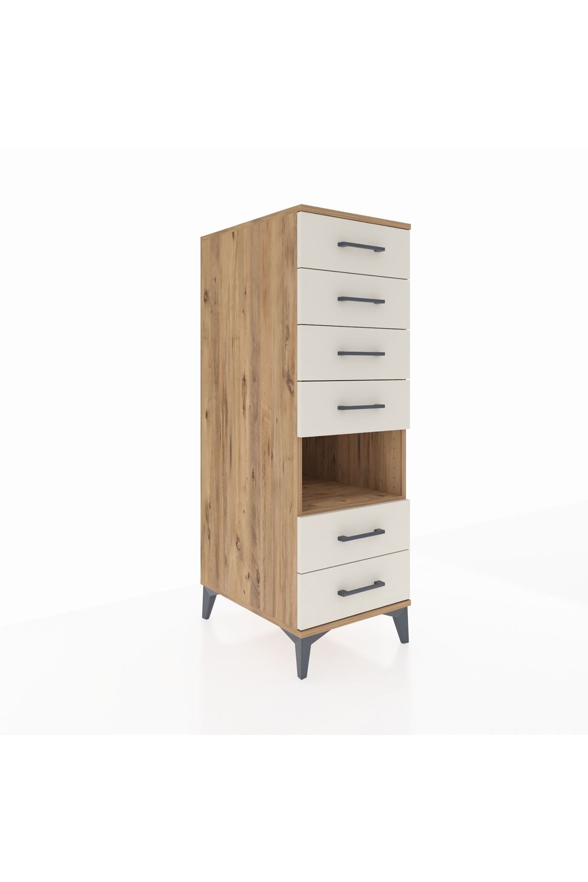 Kronos Dolap Tek Raflı 6 Çekmeceli 44x59x134 - S82M065V7C