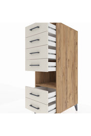 Kronos Dolap Tek Raflı 6 Çekmeceli 44x59x134 - S82M065V7C