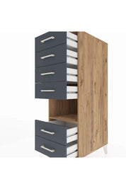 Kronos Dolap Tek Raflı 6 Çekmeceli 44x59x134 - S82M065V8C