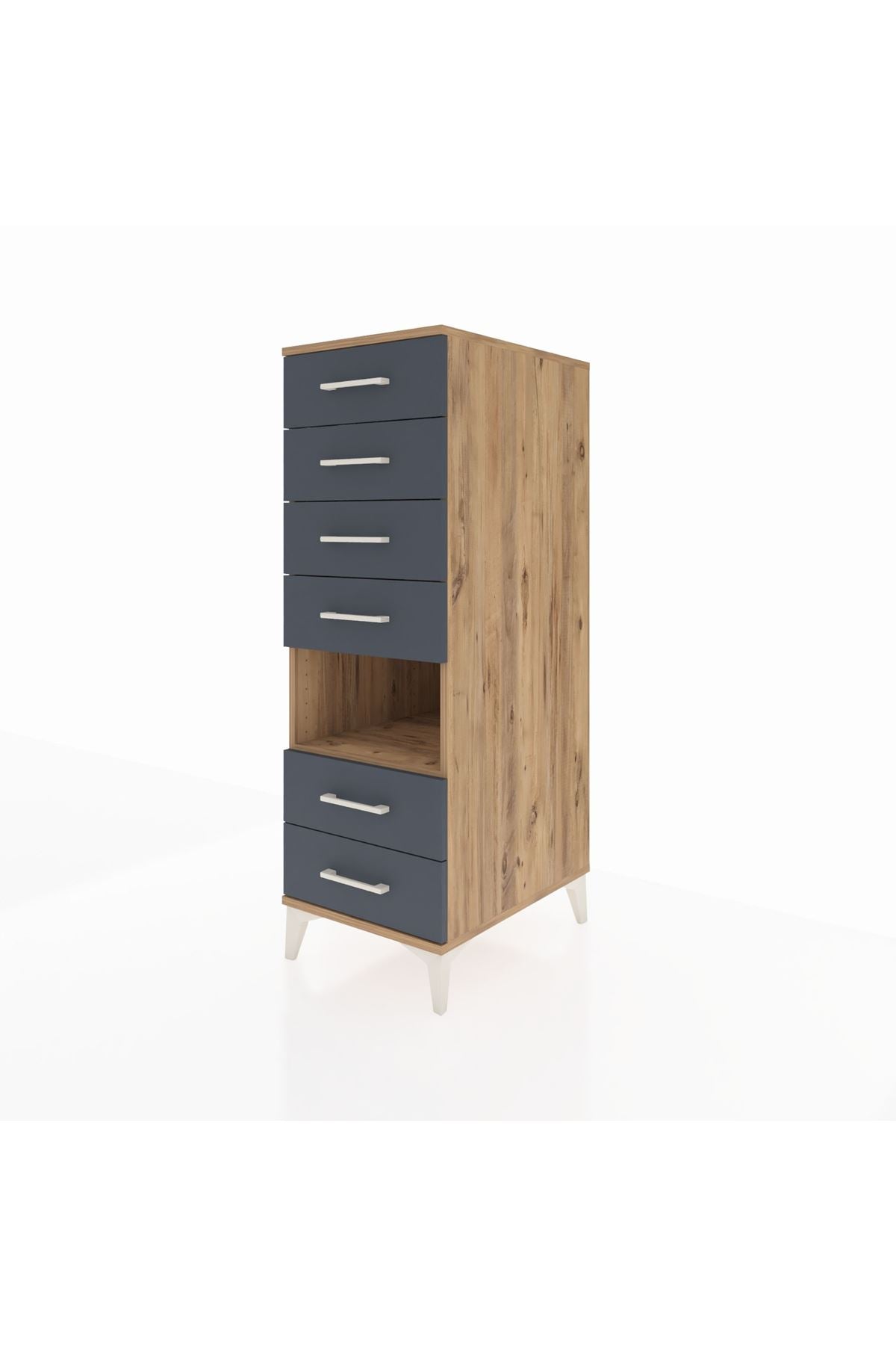Kronos Dolap Tek Raflı 6 Çekmeceli 44x59x134 - S82M065V8C
