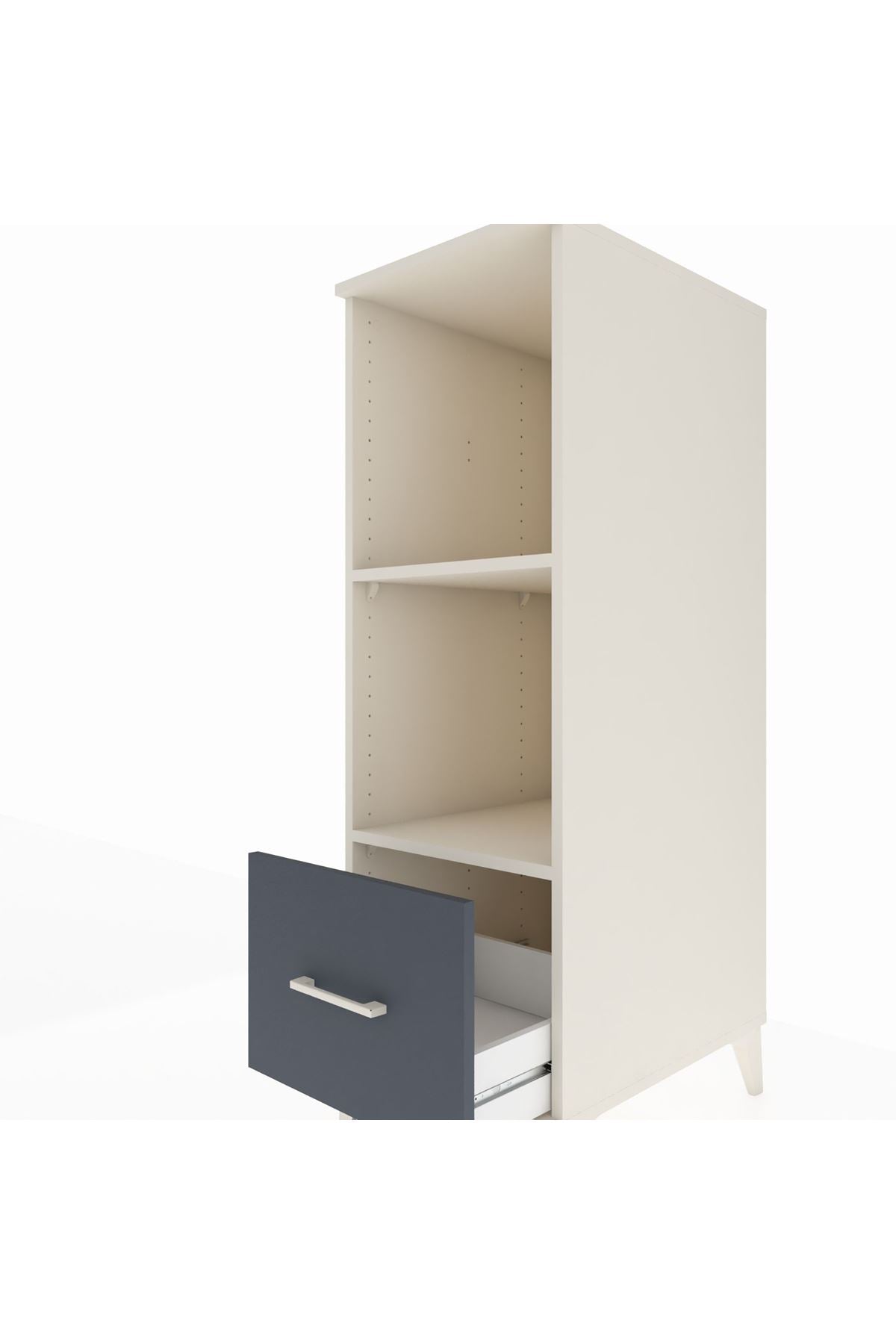Kronos Dolap 2 Raflı Tek Çekmeceli 44x59x134 - S82M068V2C
