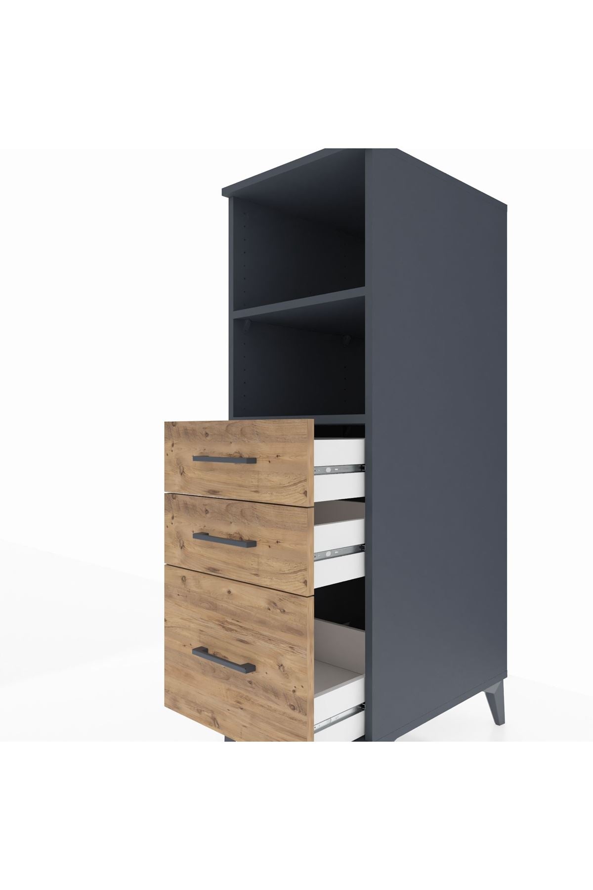 Kronos Dolap 2 Raflı 3 Çekmeceli 44x59x134 - S82M072V6C