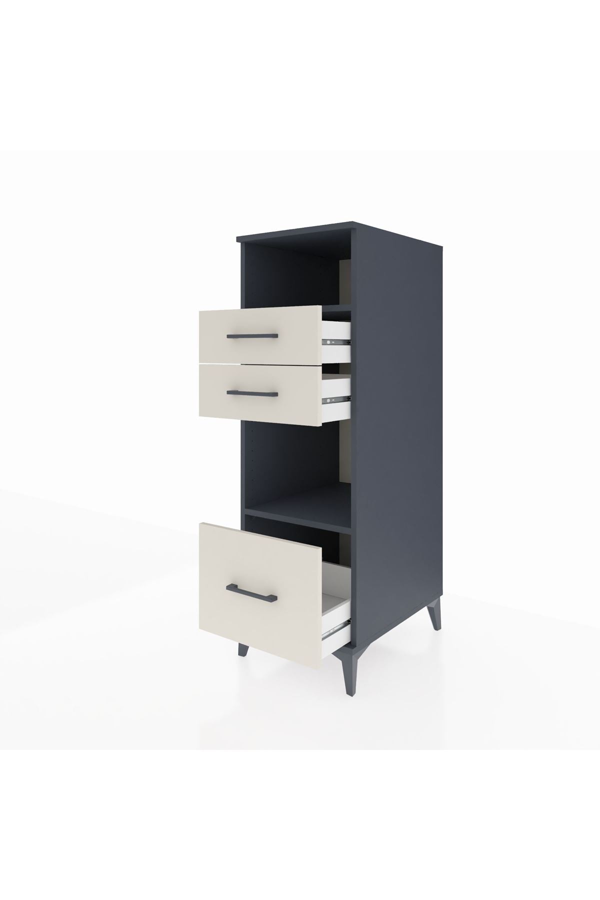Kronos Dolap 2 Raflı 3 Çekmeceli 44x59x134 - S82M073V4C
