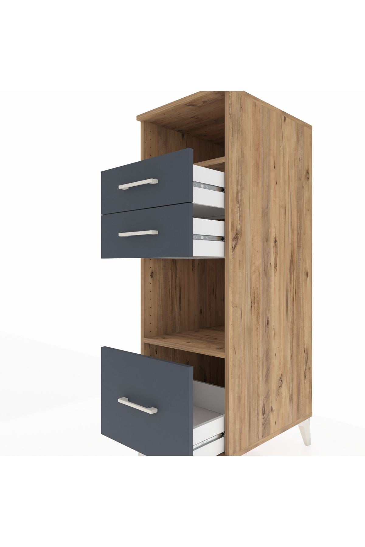 Kronos Dolap 2 Raflı 3 Çekmeceli 44x59x134 - S82M073V8C