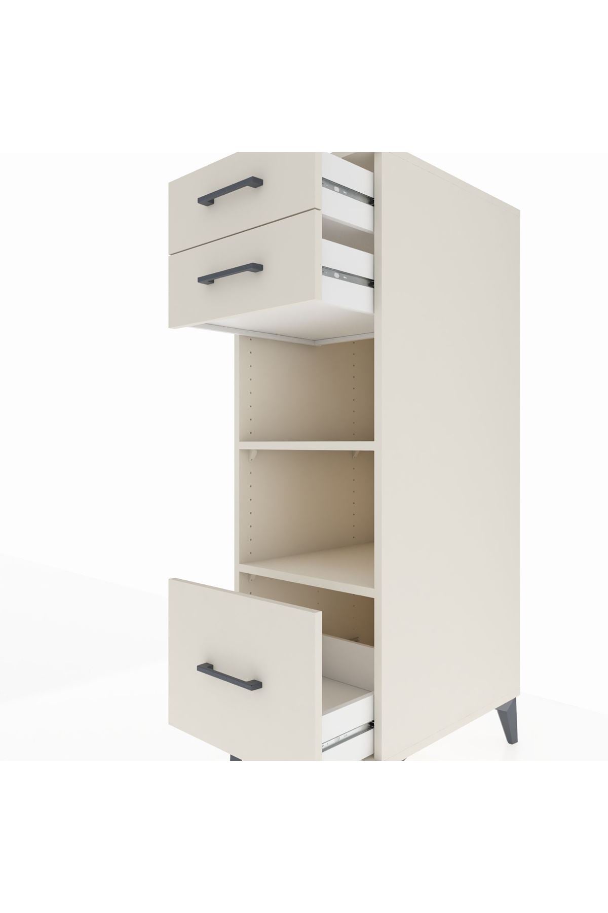 Kronos Dolap 2 Raflı 3 Çekmeceli 44x59x134 - S82M074V1C