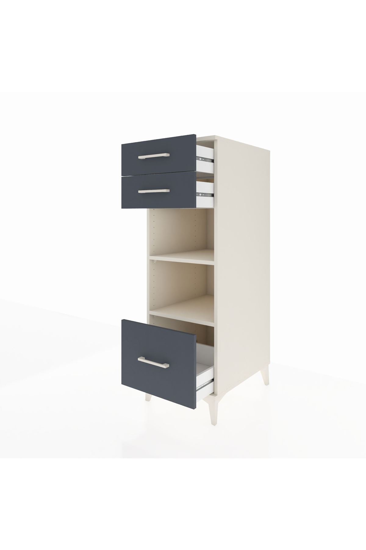 Kronos Dolap 2 Raflı 3 Çekmeceli 44x59x134 - S82M074V2C