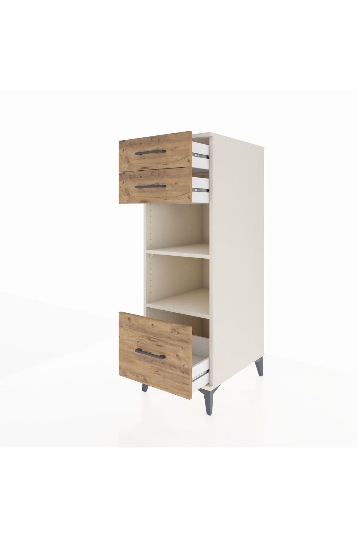 Kronos Dolap 2 Raflı 3 Çekmeceli 44x59x134 - S82M074V3C
