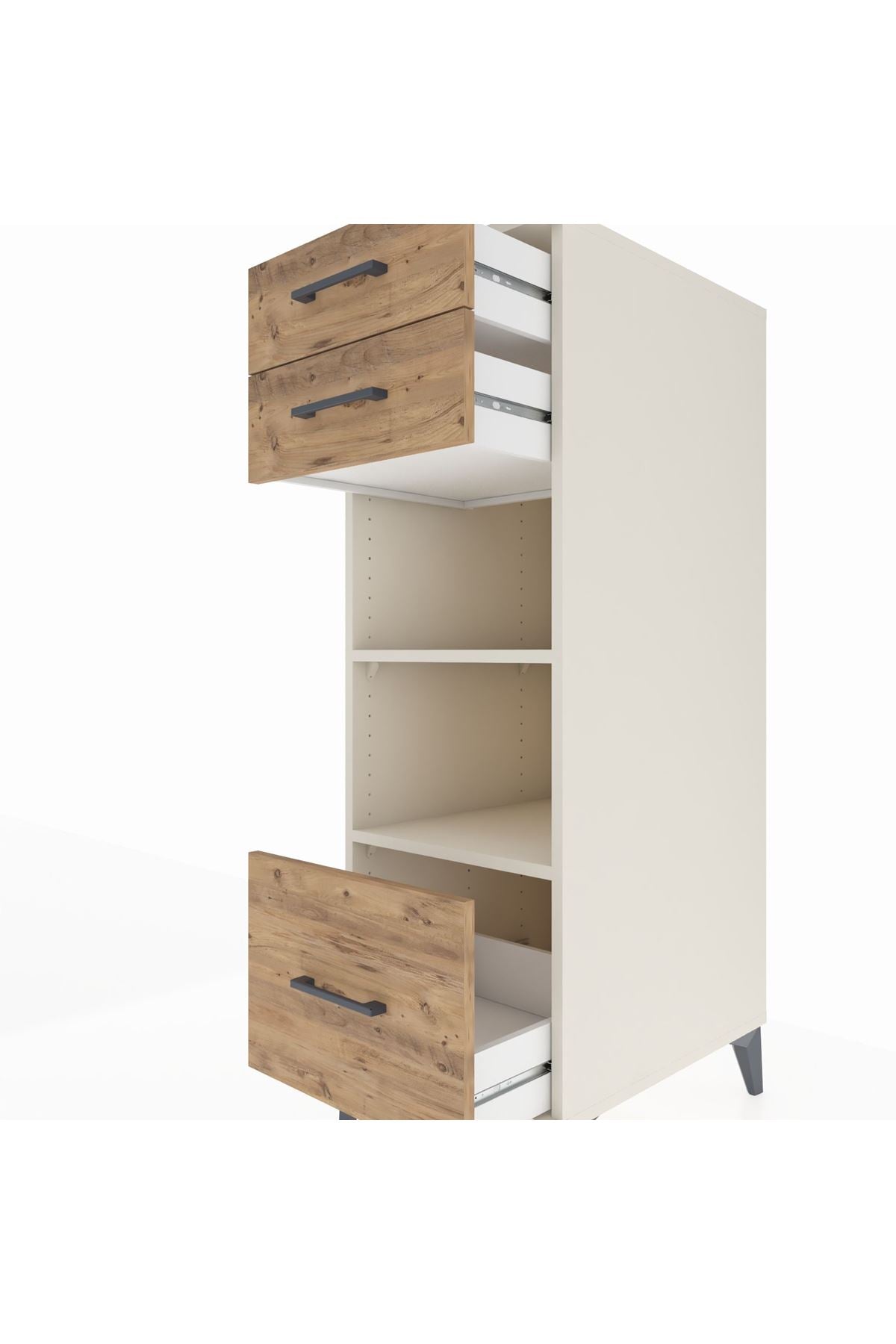 Kronos Dolap 2 Raflı 3 Çekmeceli 44x59x134 - S82M074V3C