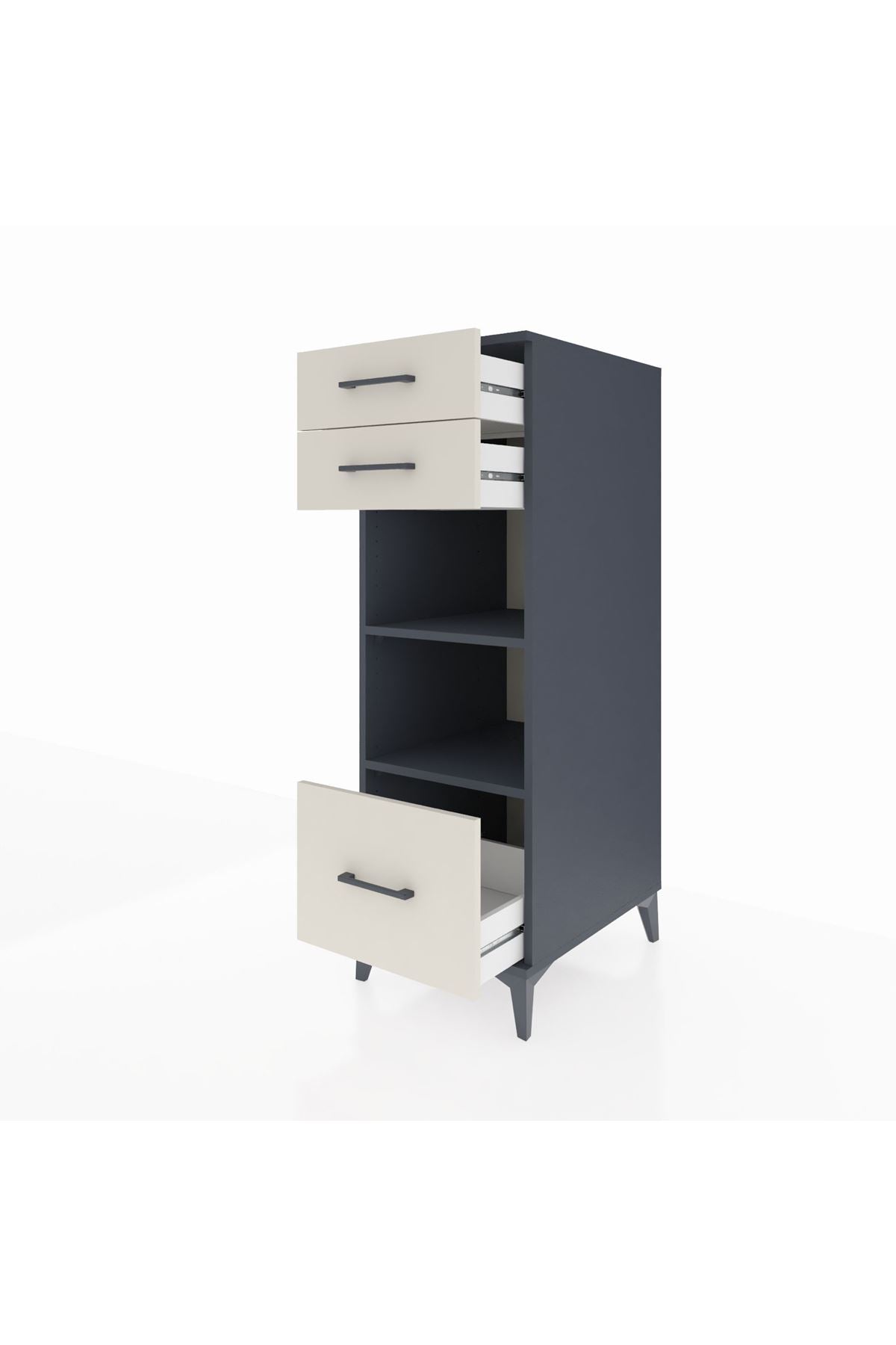 Kronos Dolap 2 Raflı 3 Çekmeceli 44x59x134 - S82M074V4C