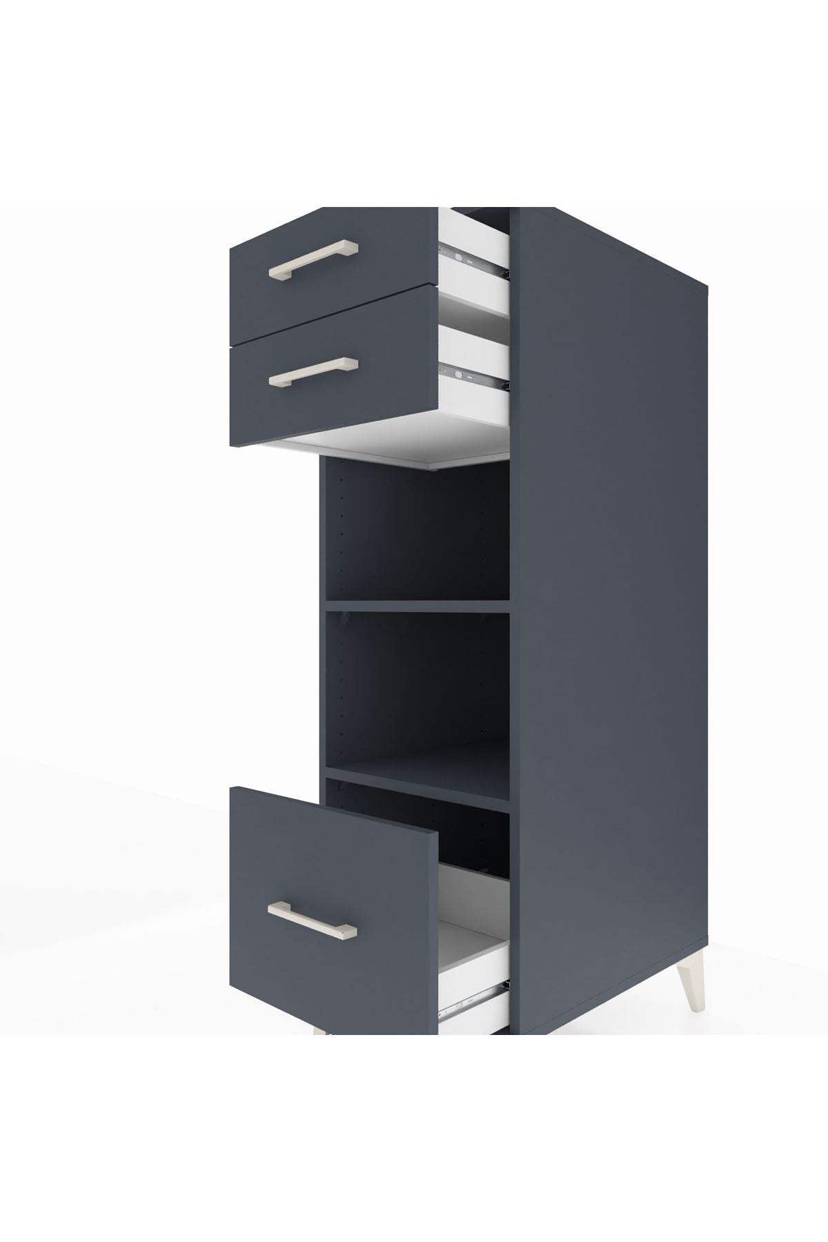 Kronos Dolap 2 Raflı 3 Çekmeceli 44x59x134 - S82M074V5C