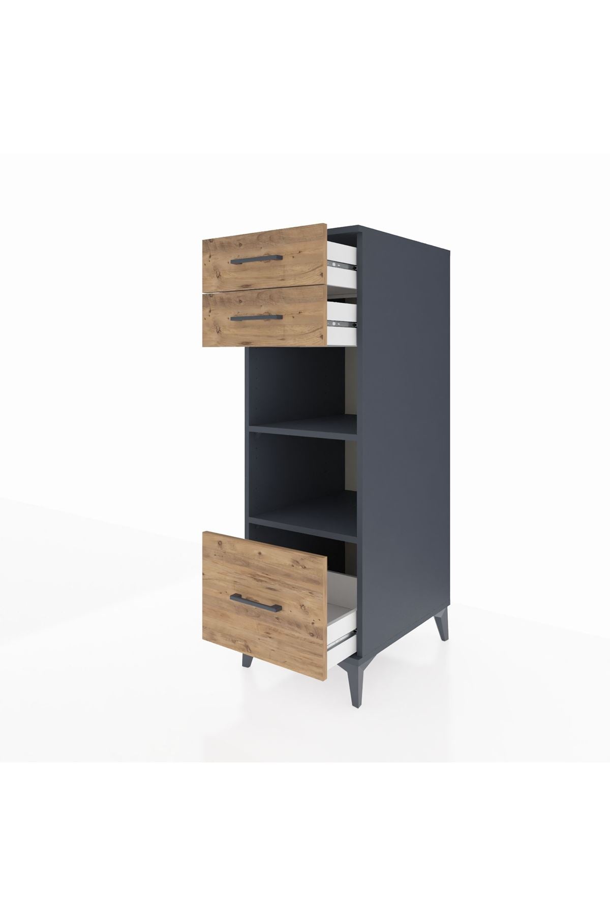 Kronos Dolap 2 Raflı 3 Çekmeceli 44x59x134 - S82M074V6C