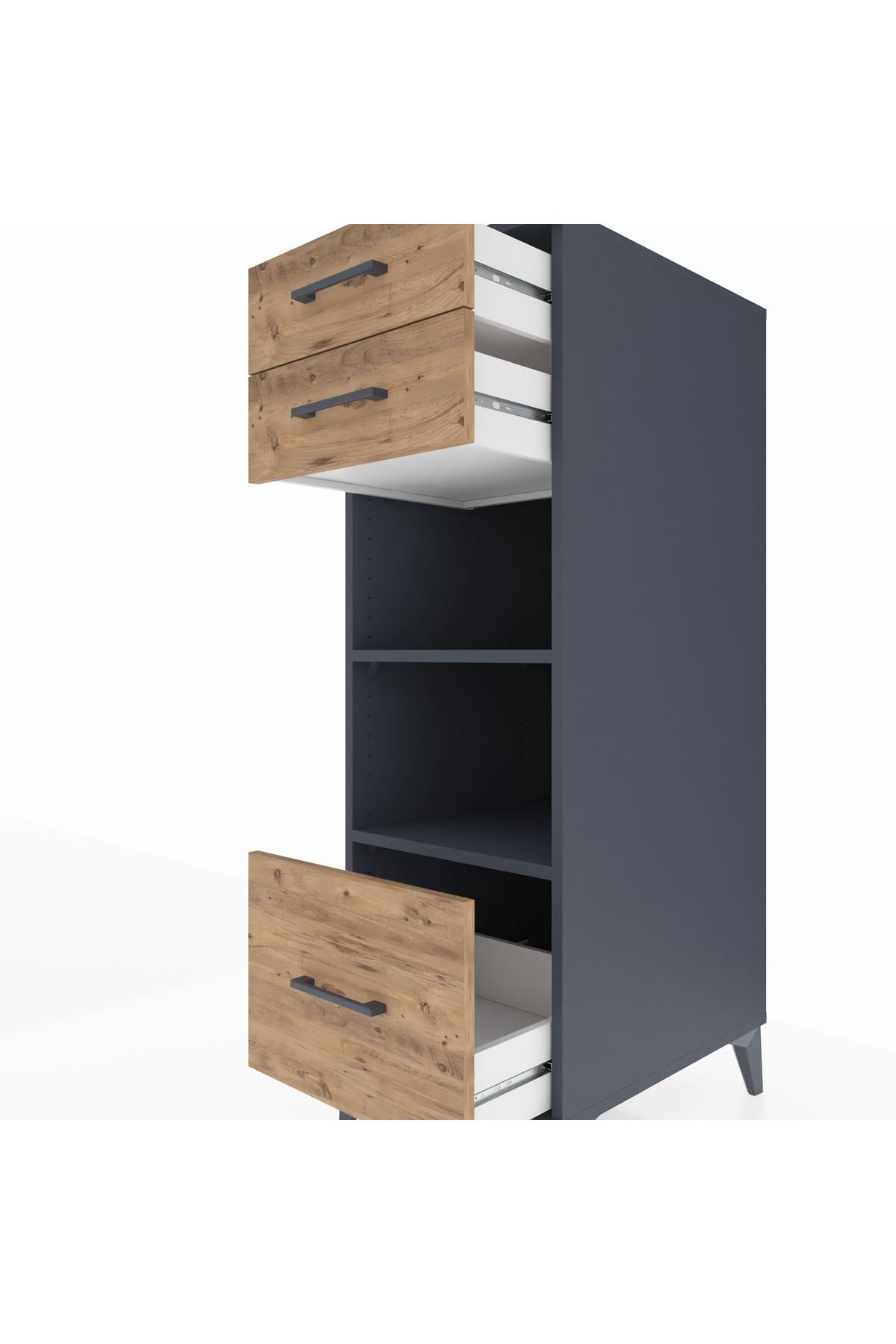 Kronos Dolap 2 Raflı 3 Çekmeceli 44x59x134 - S82M074V6C