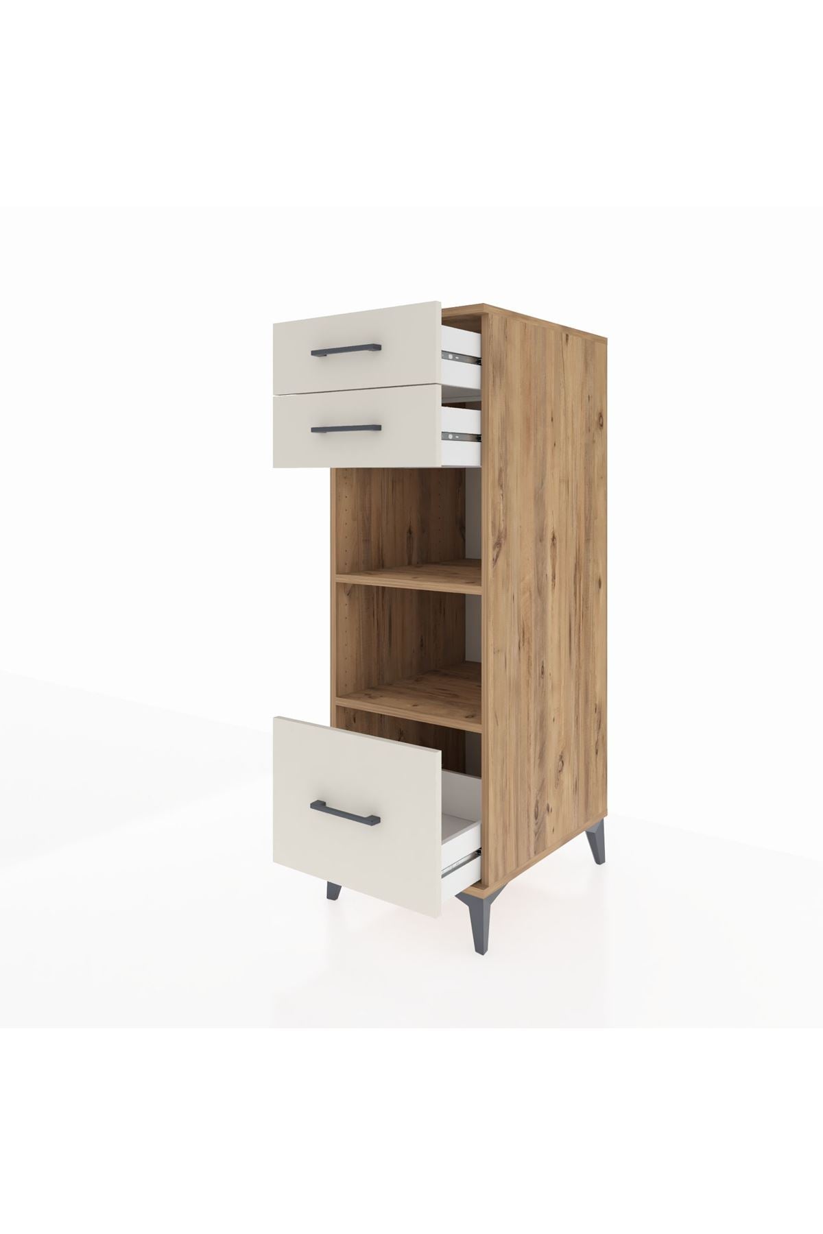 Kronos Dolap 2 Raflı 3 Çekmeceli 44x59x134 - S82M074V7C