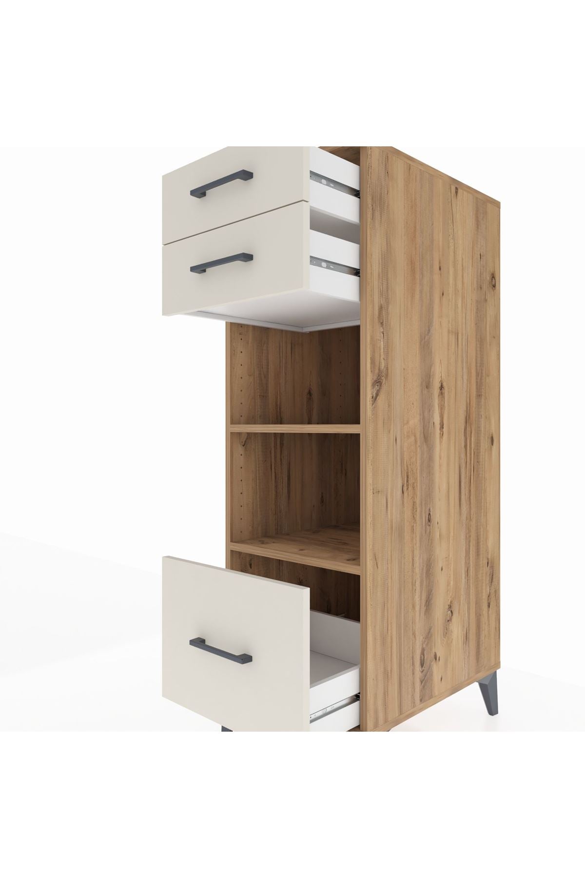 Kronos Dolap 2 Raflı 3 Çekmeceli 44x59x134 - S82M074V7C