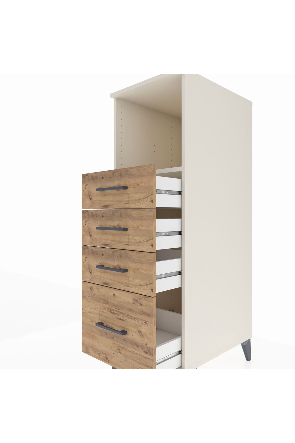 Kronos Dolap Tek Raflı 4 Çekmeceli 44x59x134 - S82M075V3C