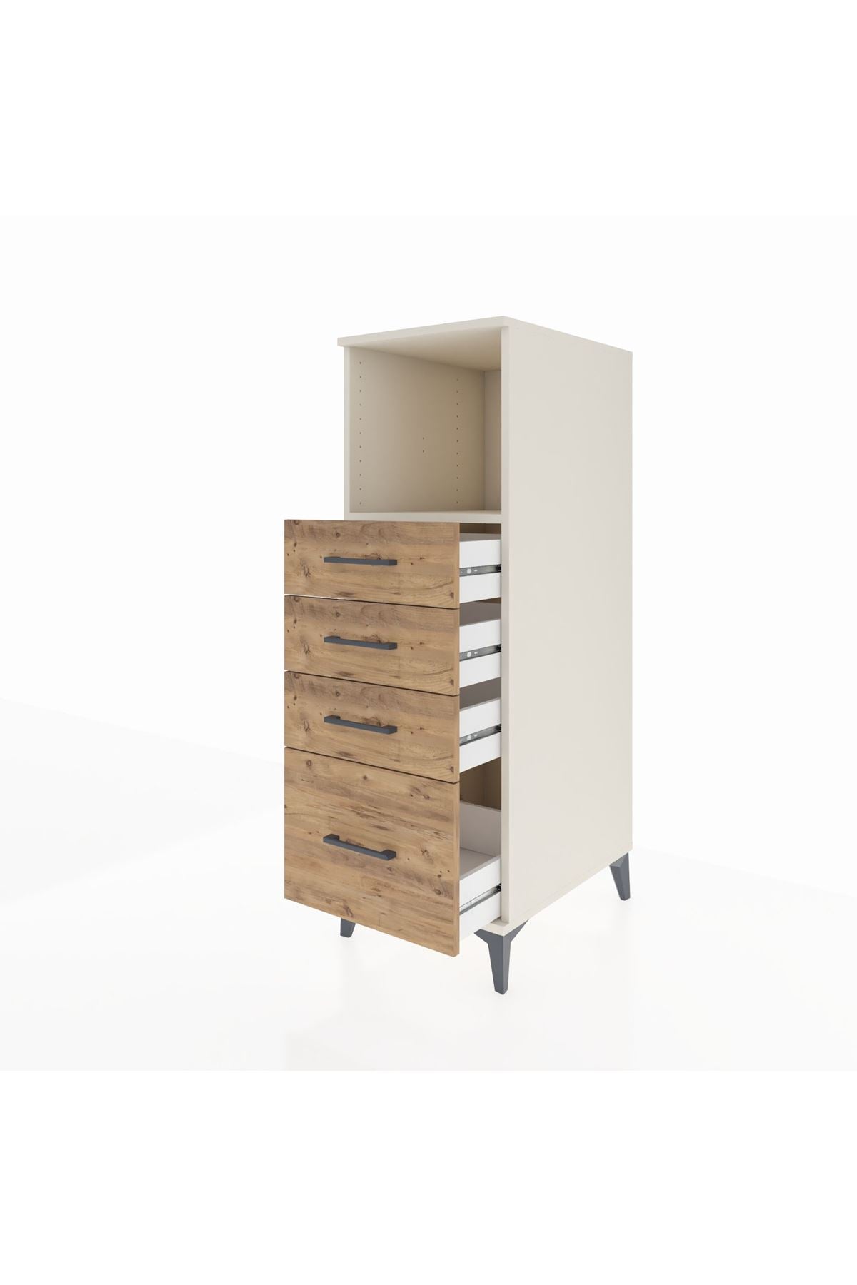 Kronos Dolap Tek Raflı 4 Çekmeceli 44x59x134 - S82M075V3C