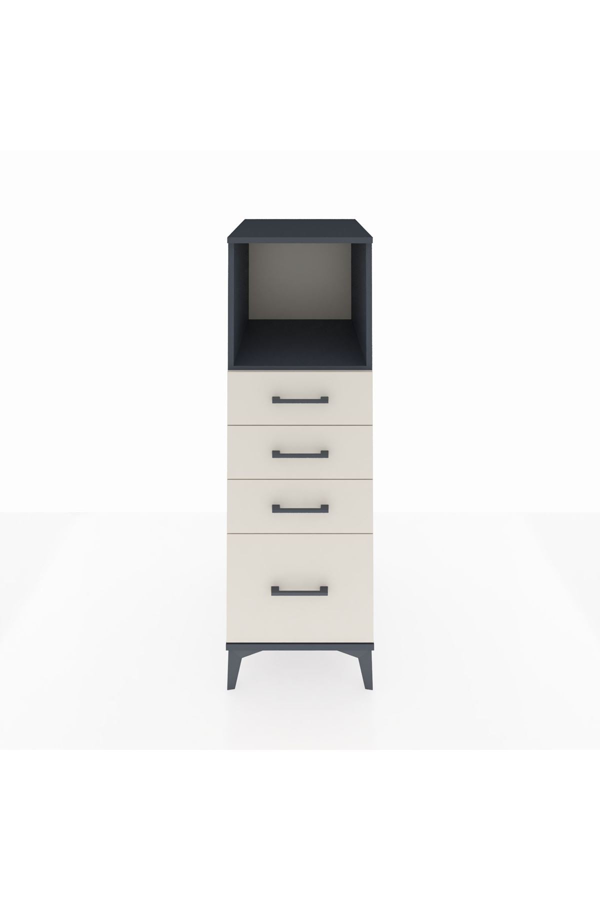 Kronos Dolap Tek Raflı 4 Çekmeceli 44x59x134 - S82M075V4C
