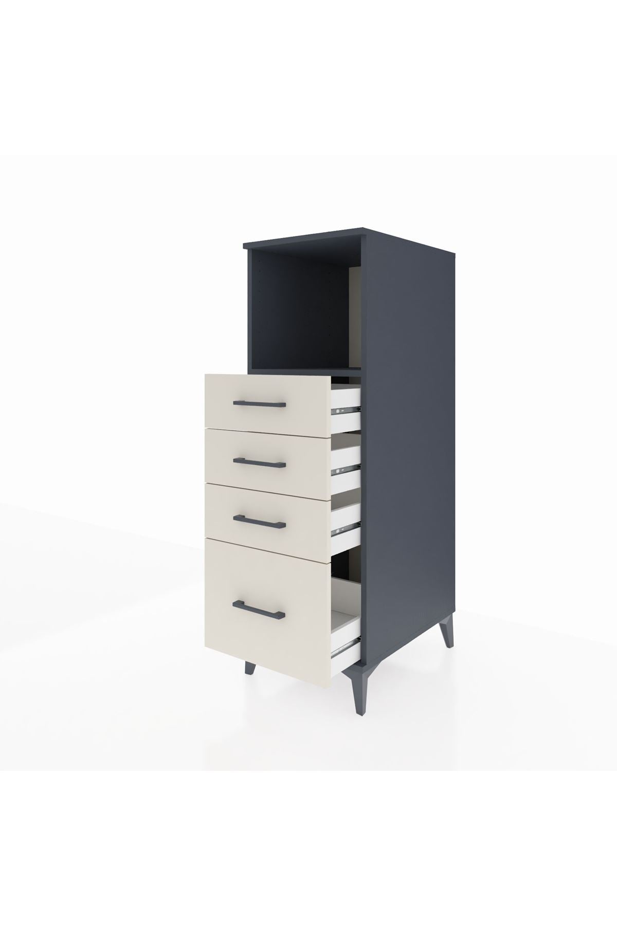 Kronos Dolap Tek Raflı 4 Çekmeceli 44x59x134 - S82M075V4C