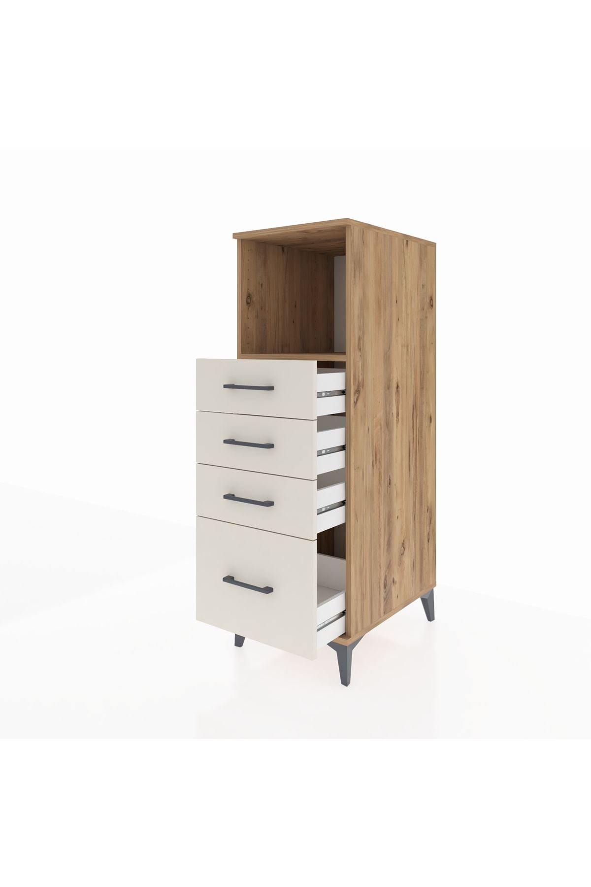 Kronos Dolap Tek Raflı 4 Çekmeceli 44x59x134 - S82M075V7C
