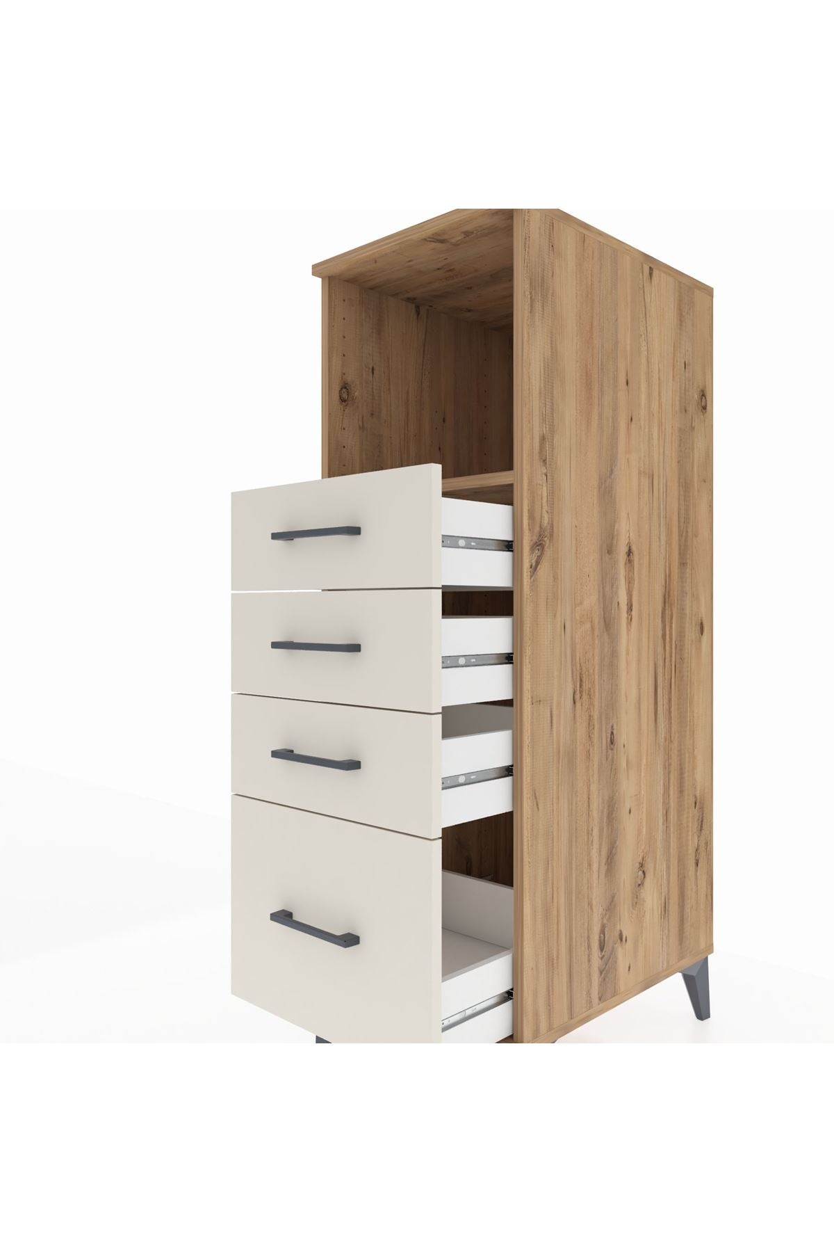 Kronos Dolap Tek Raflı 4 Çekmeceli 44x59x134 - S82M075V7C