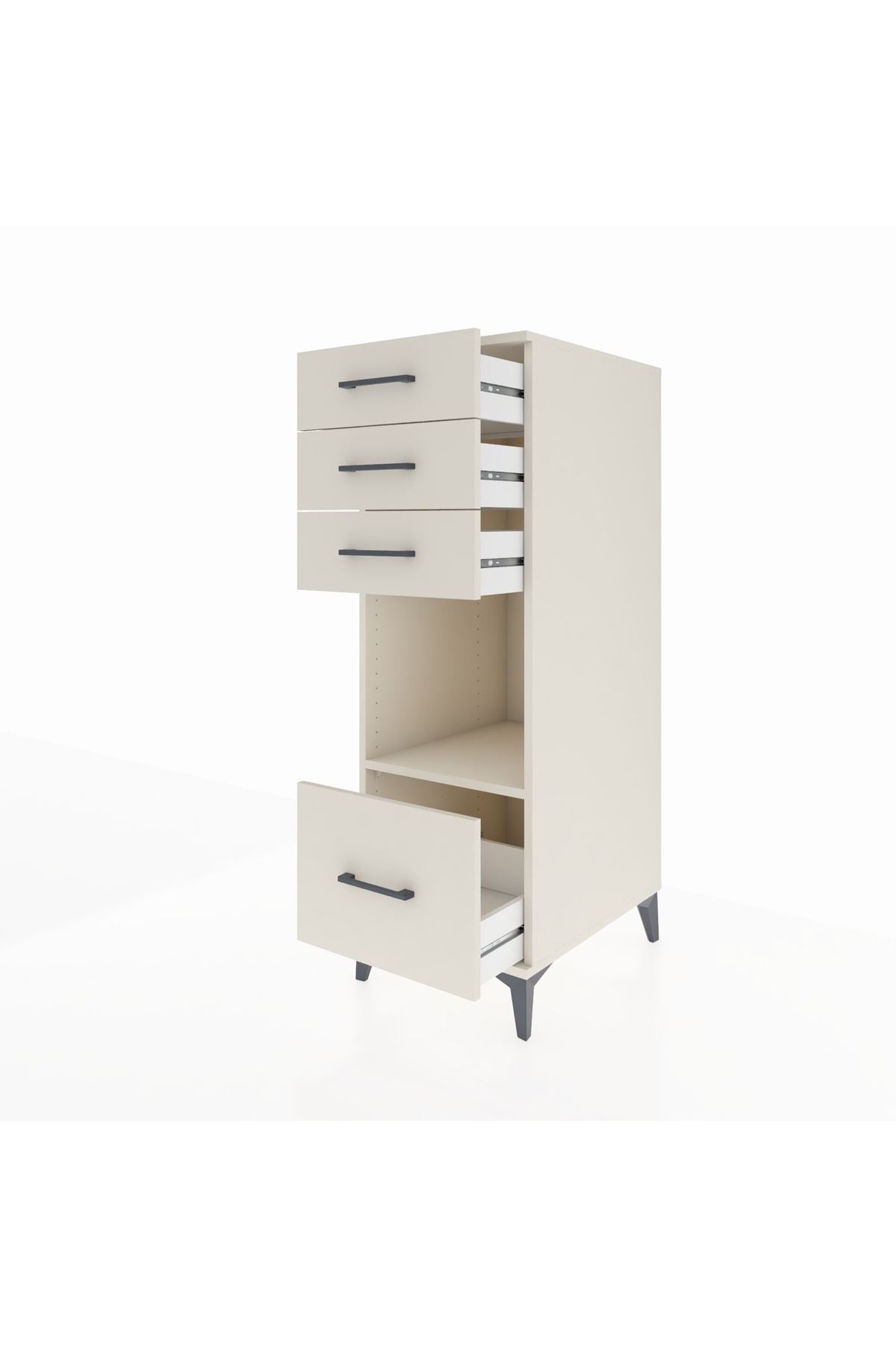 Kronos Dolap Tek Raflı 4 Çekmeceli 44x59x134 - S82M076V1C