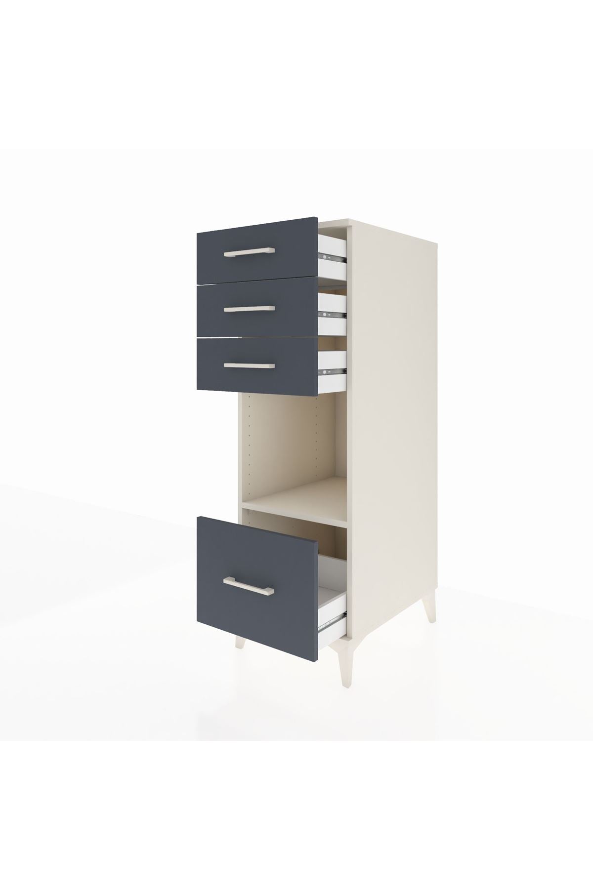 Kronos Dolap Tek Raflı 4 Çekmeceli 44x59x134 - S82M076V2C