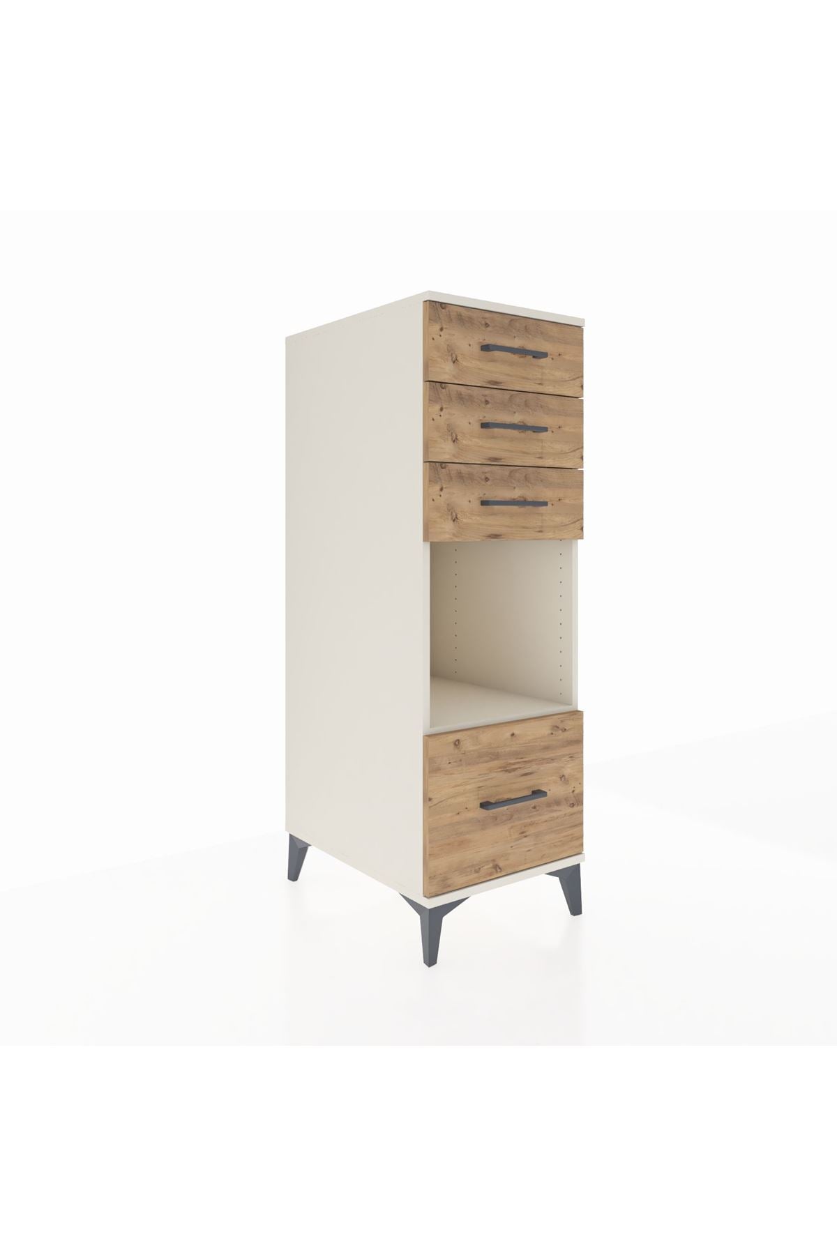 Kronos Dolap Tek Raflı 4 Çekmeceli 44x59x134 - S82M076V3C