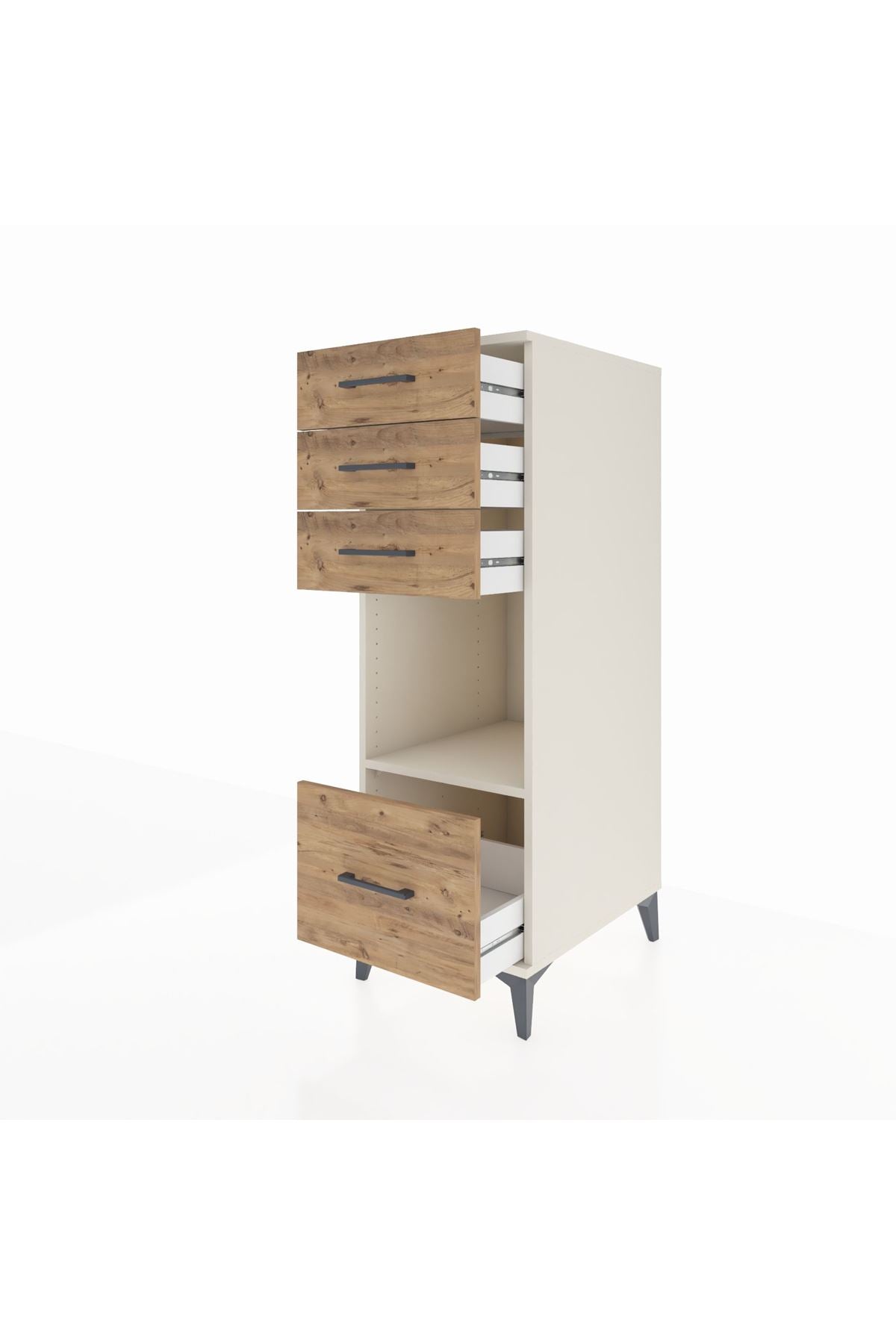 Kronos Dolap Tek Raflı 4 Çekmeceli 44x59x134 - S82M076V3C