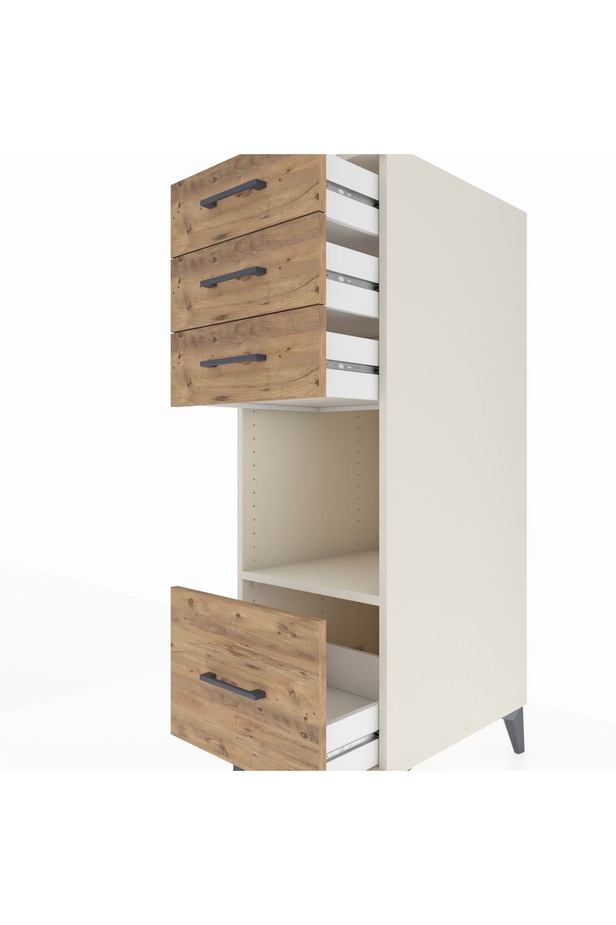 Kronos Dolap Tek Raflı 4 Çekmeceli 44x59x134 - S82M076V3C