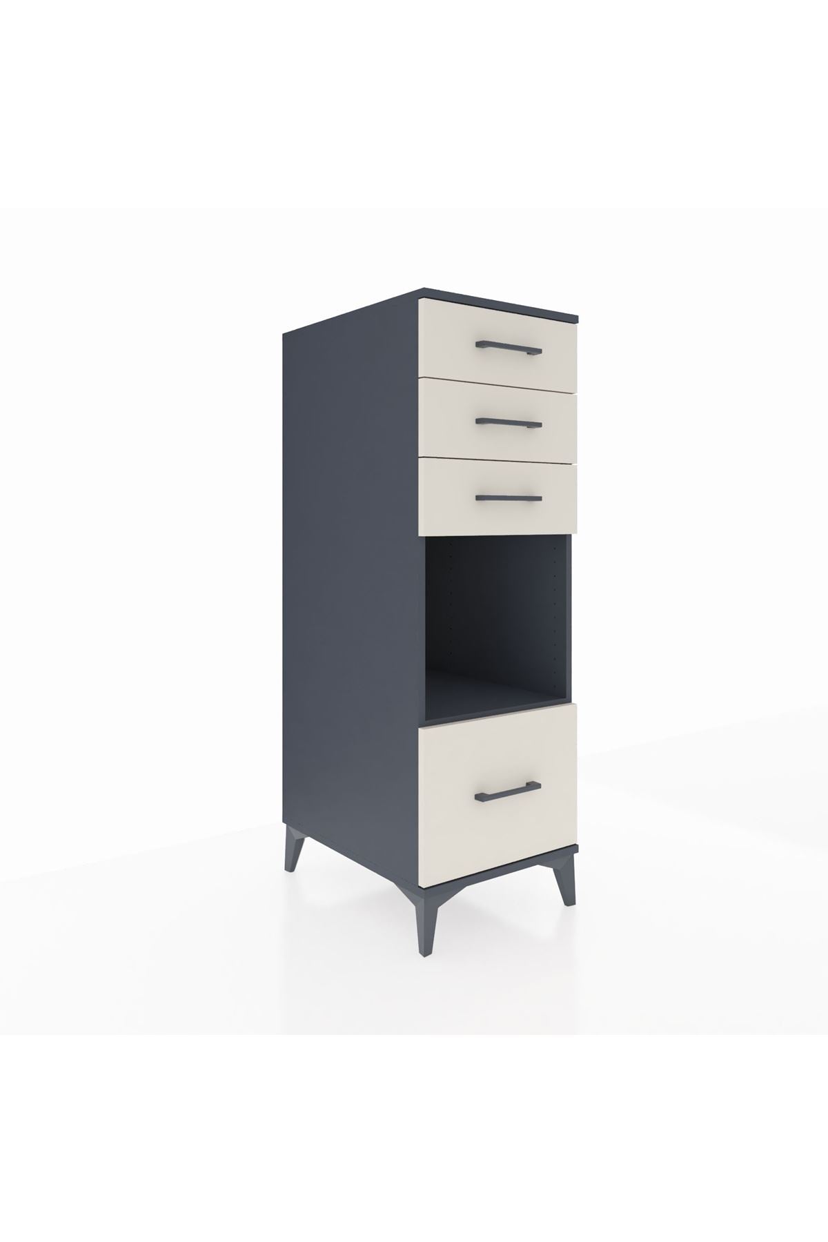 Kronos Dolap Tek Raflı 4 Çekmeceli 44x59x134 - S82M076V4C