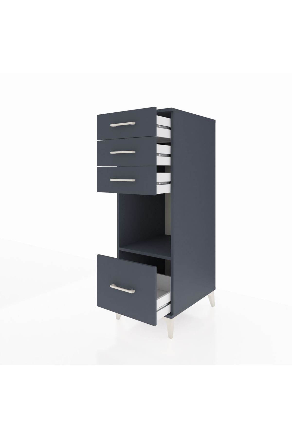 Kronos Dolap Tek Raflı 4 Çekmeceli 44x59x134 - S82M076V5C