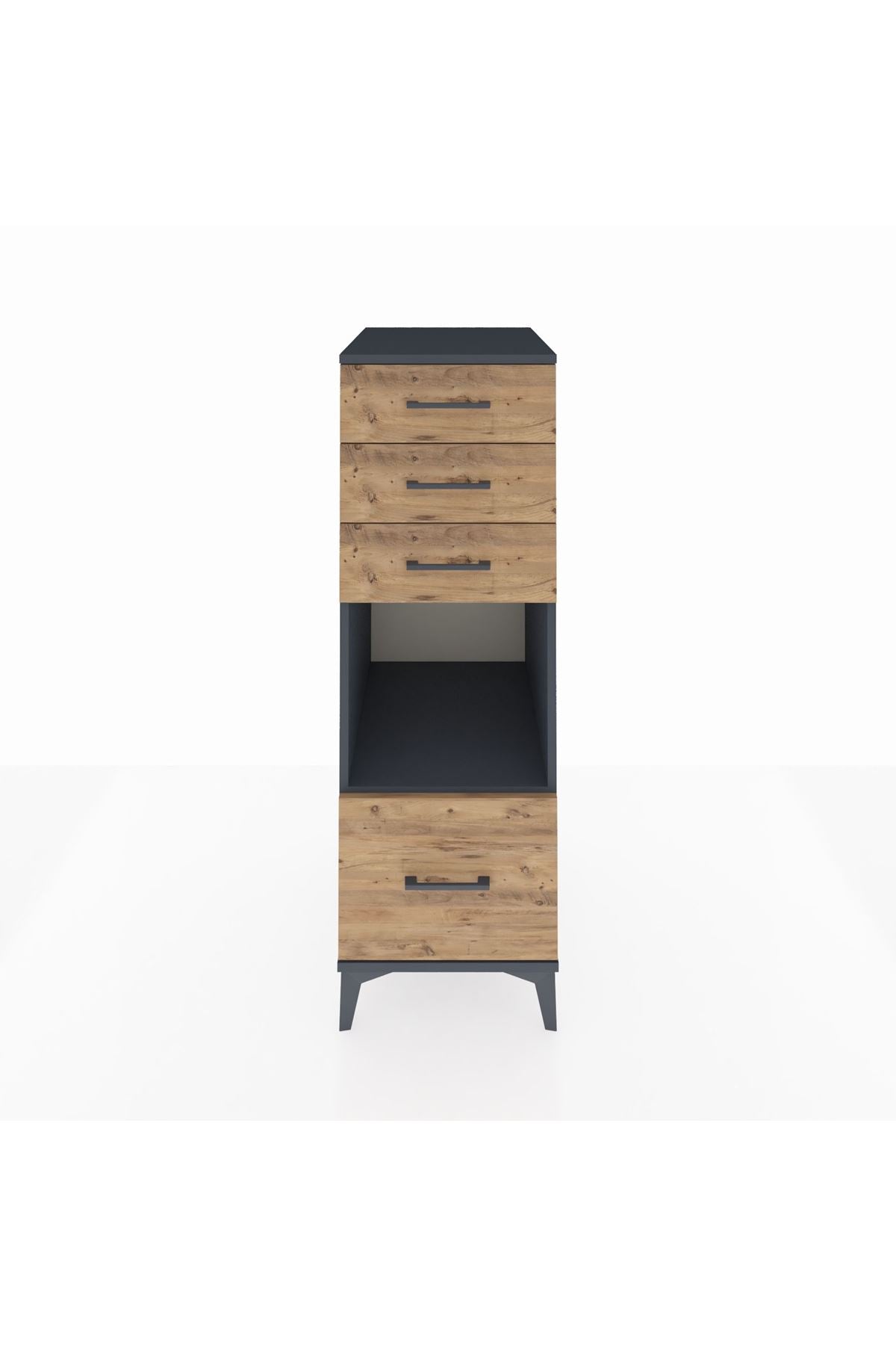 Kronos Dolap Tek Raflı 4 Çekmeceli 44x59x134 - S82M076V6C