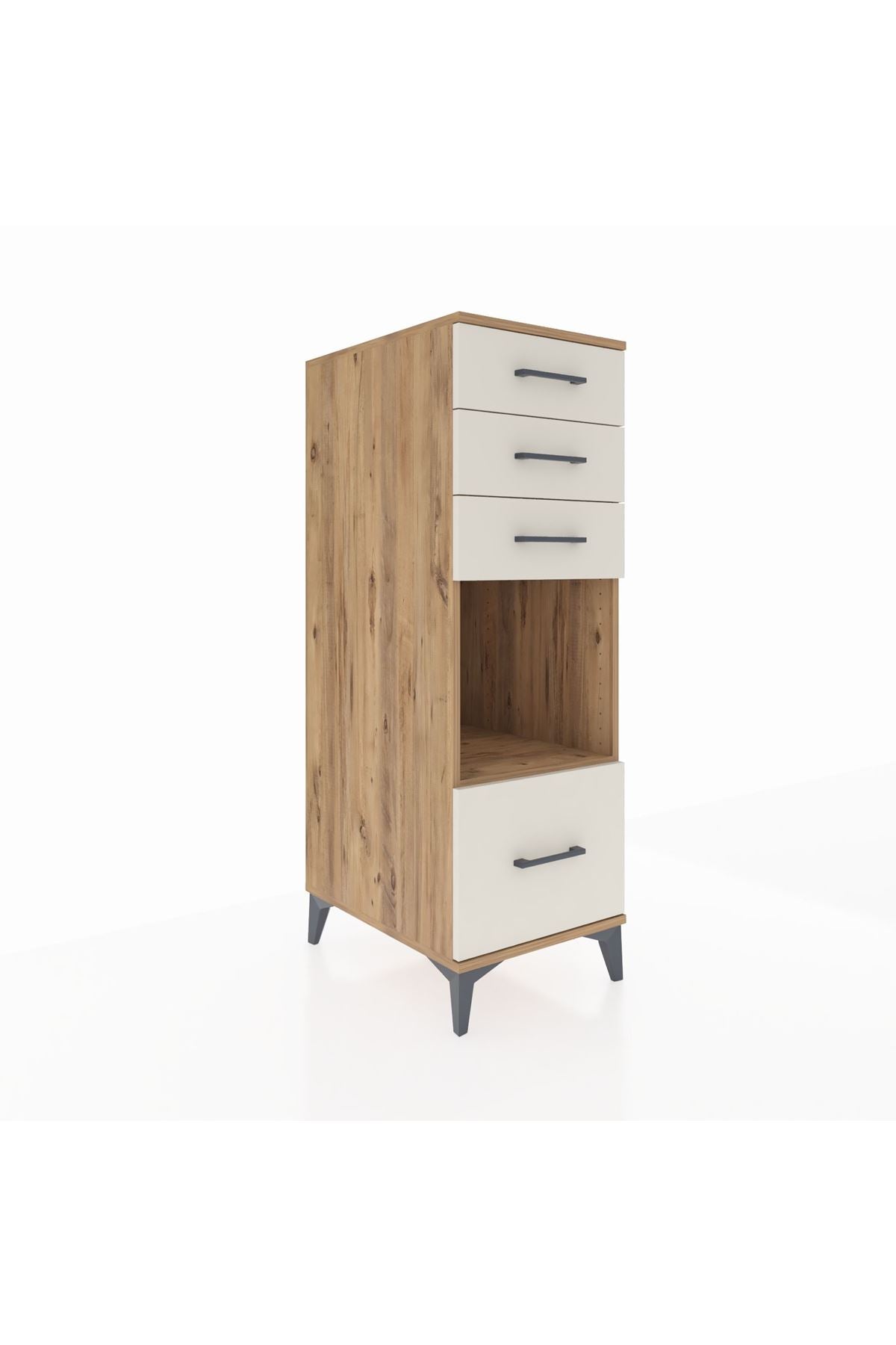 Kronos Dolap Tek Raflı 4 Çekmeceli 44x59x134 - S82M076V7C