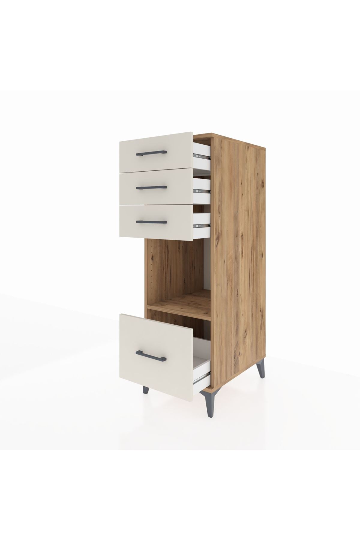 Kronos Dolap Tek Raflı 4 Çekmeceli 44x59x134 - S82M076V7C