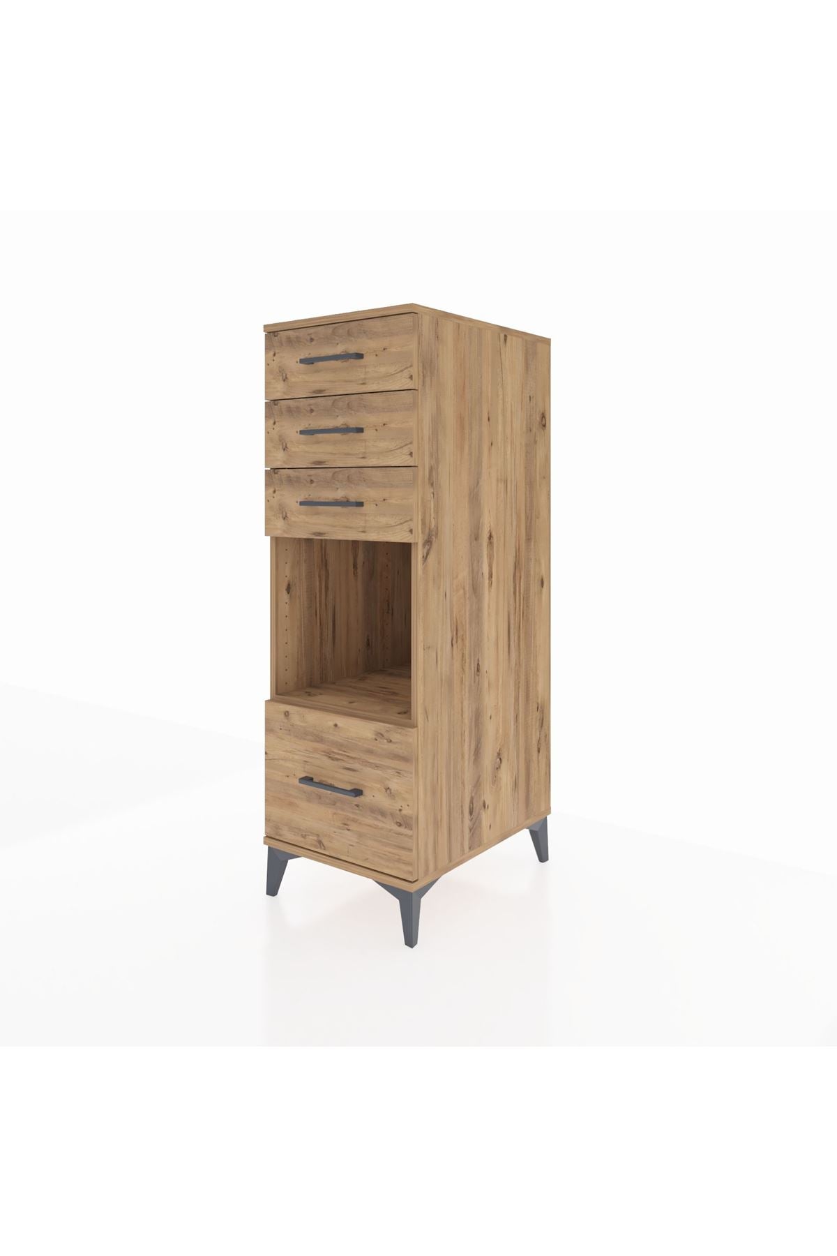Kronos Dolap Tek Raflı 4 Çekmeceli 44x59x134 - S82M076V9C