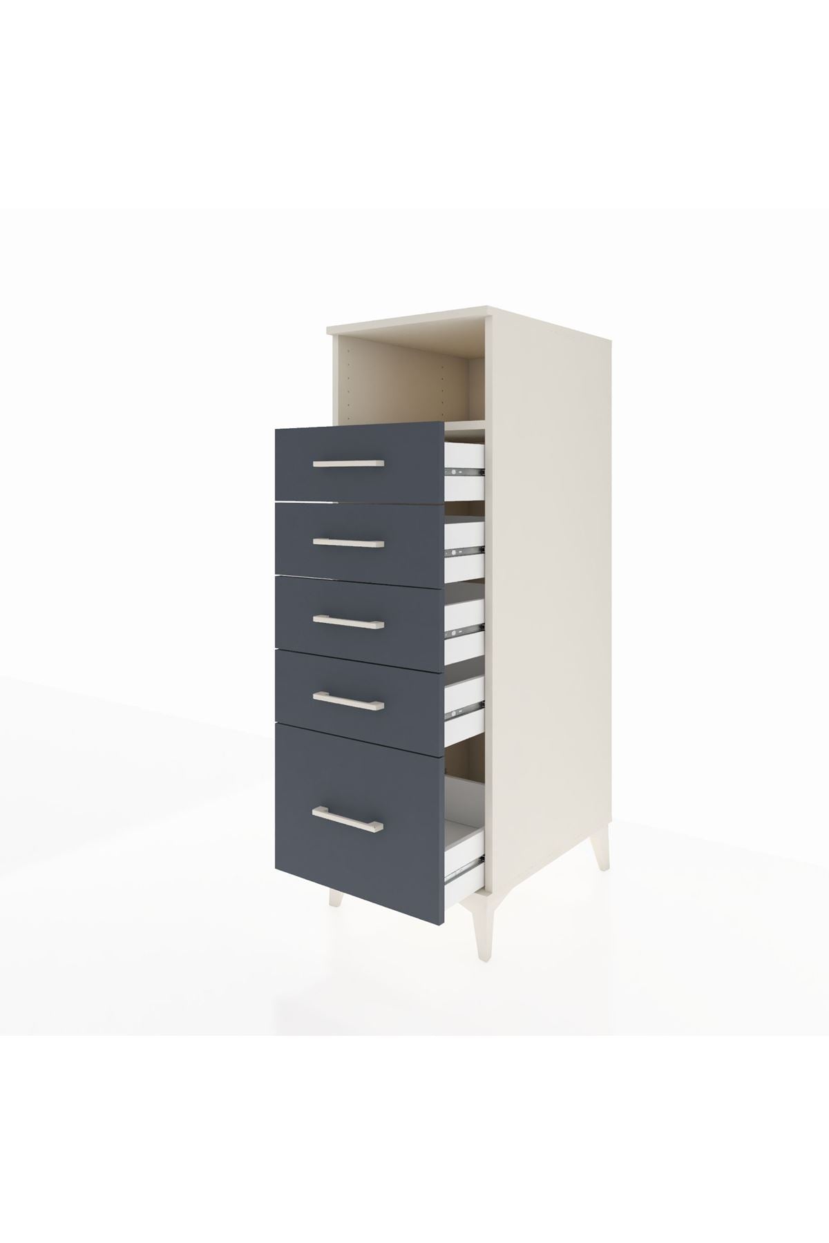 Kronos Dolap Tek Raflı 5 Çekmeceli 44x59x134 - S82M077V2C