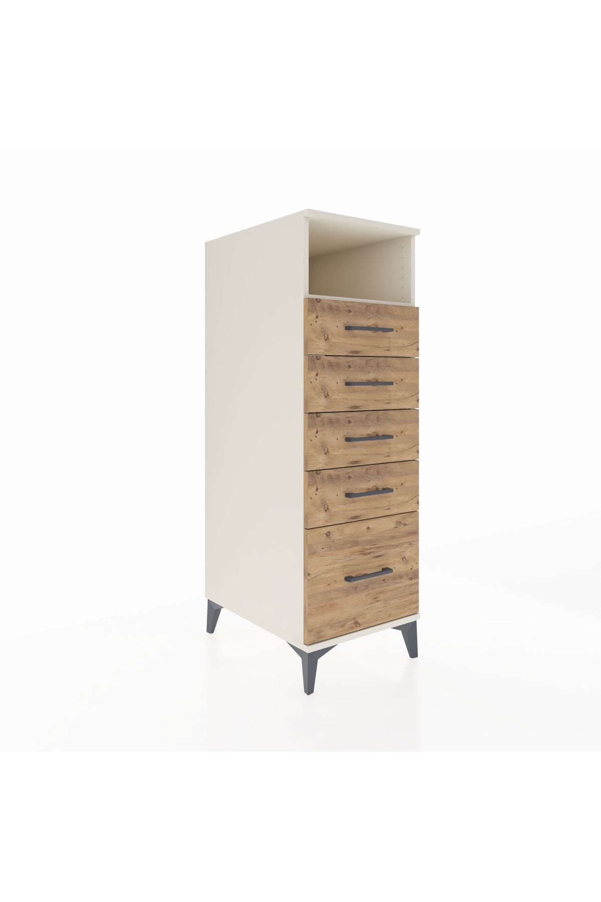 Kronos Dolap Tek Raflı 5 Çekmeceli 44x59x134 - S82M077V3C