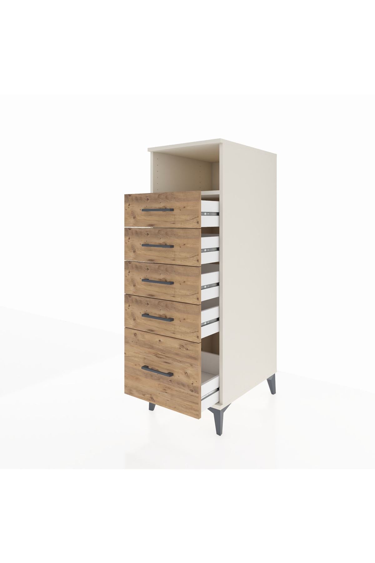 Kronos Dolap Tek Raflı 5 Çekmeceli 44x59x134 - S82M077V3C