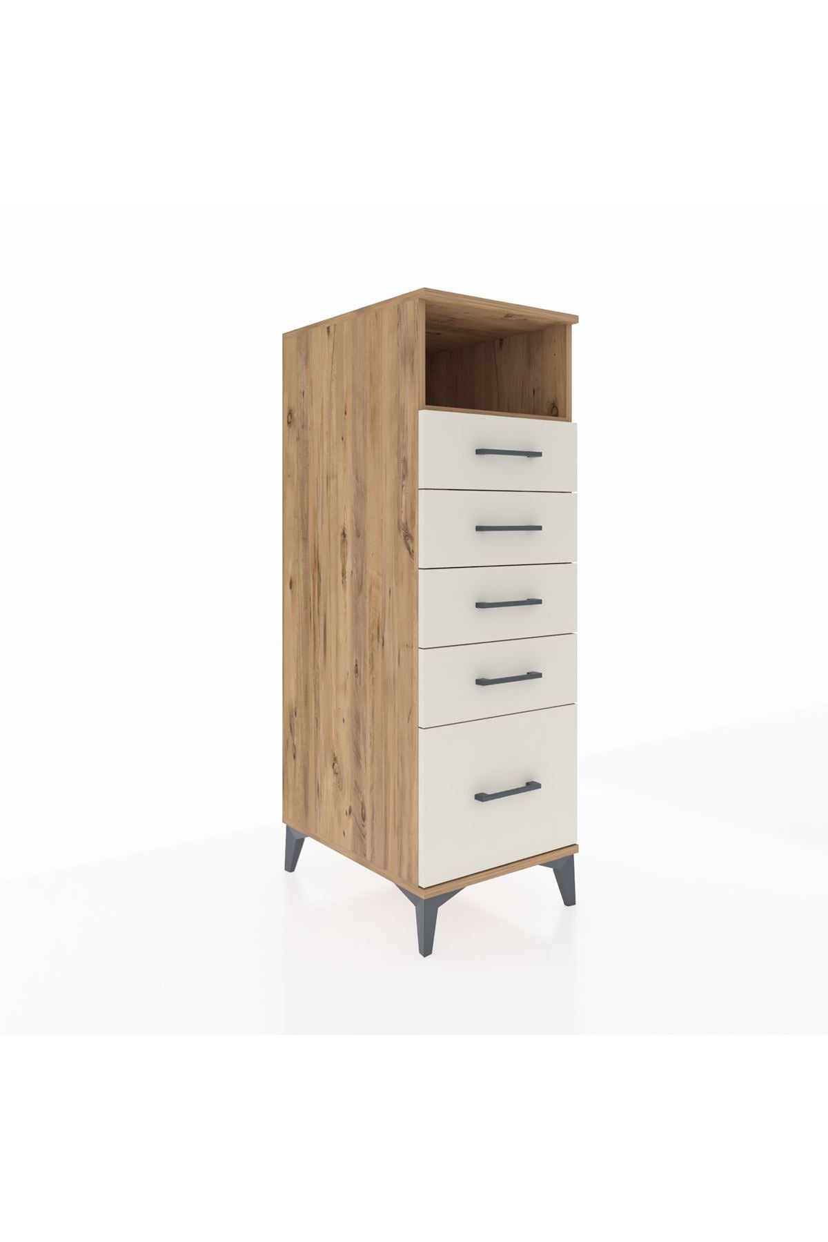 Kronos Dolap Tek Raflı 5 Çekmeceli 44x59x134 - S82M077V7C
