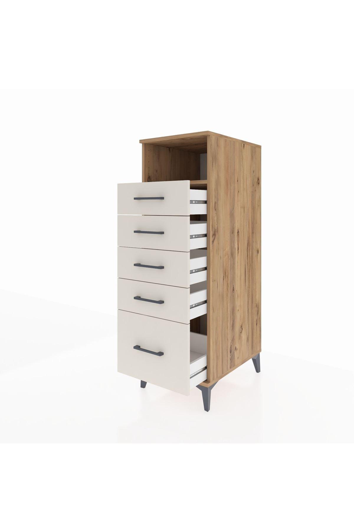 Kronos Dolap Tek Raflı 5 Çekmeceli 44x59x134 - S82M077V7C