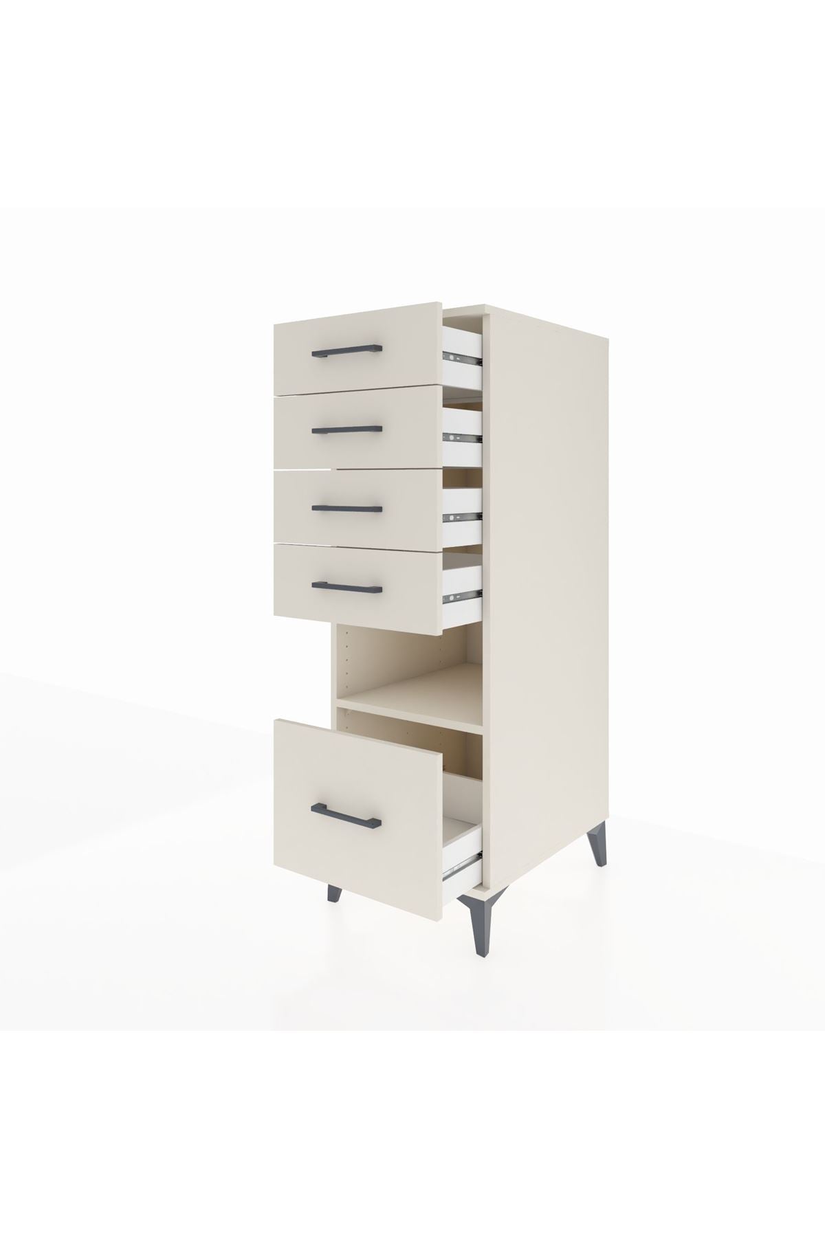 Kronos Dolap Tek Raflı 5 Çekmeceli 44x59x134 - S82M078V1C