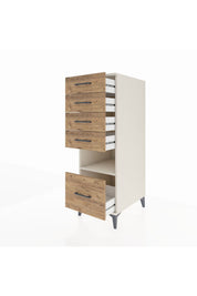 Kronos Dolap Tek Raflı 5 Çekmeceli 44x59x134 - S82M078V3C