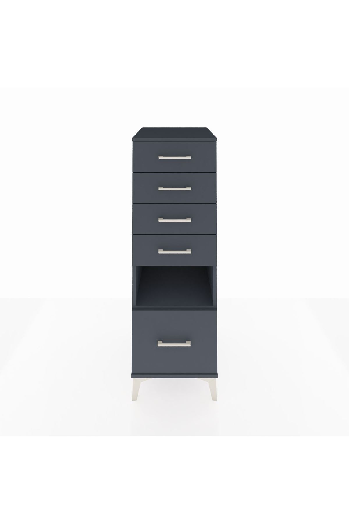 Kronos Dolap Tek Raflı 5 Çekmeceli 44x59x134 - S82M078V5C