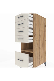 Kronos Dolap Tek Raflı 5 Çekmeceli 44x59x134 - S82M078V7C