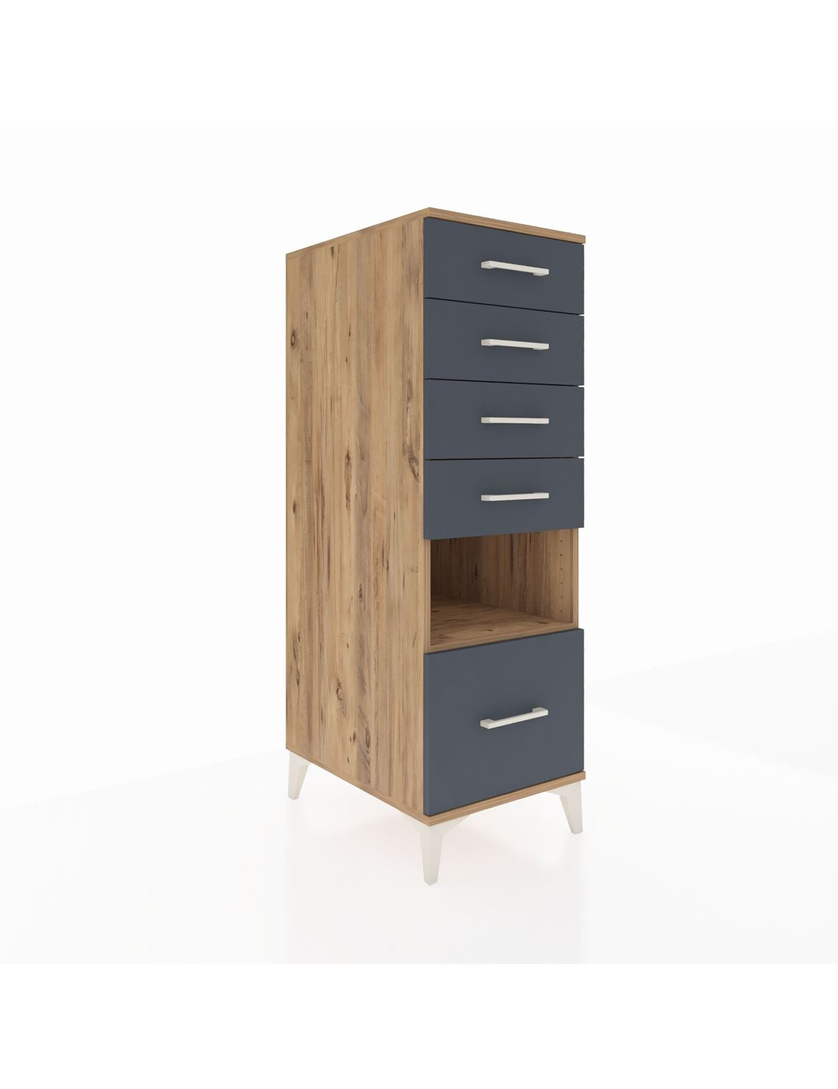 Kronos Dolap Tek Raflı 5 Çekmeceli 44x59x134 - S82M078V8C