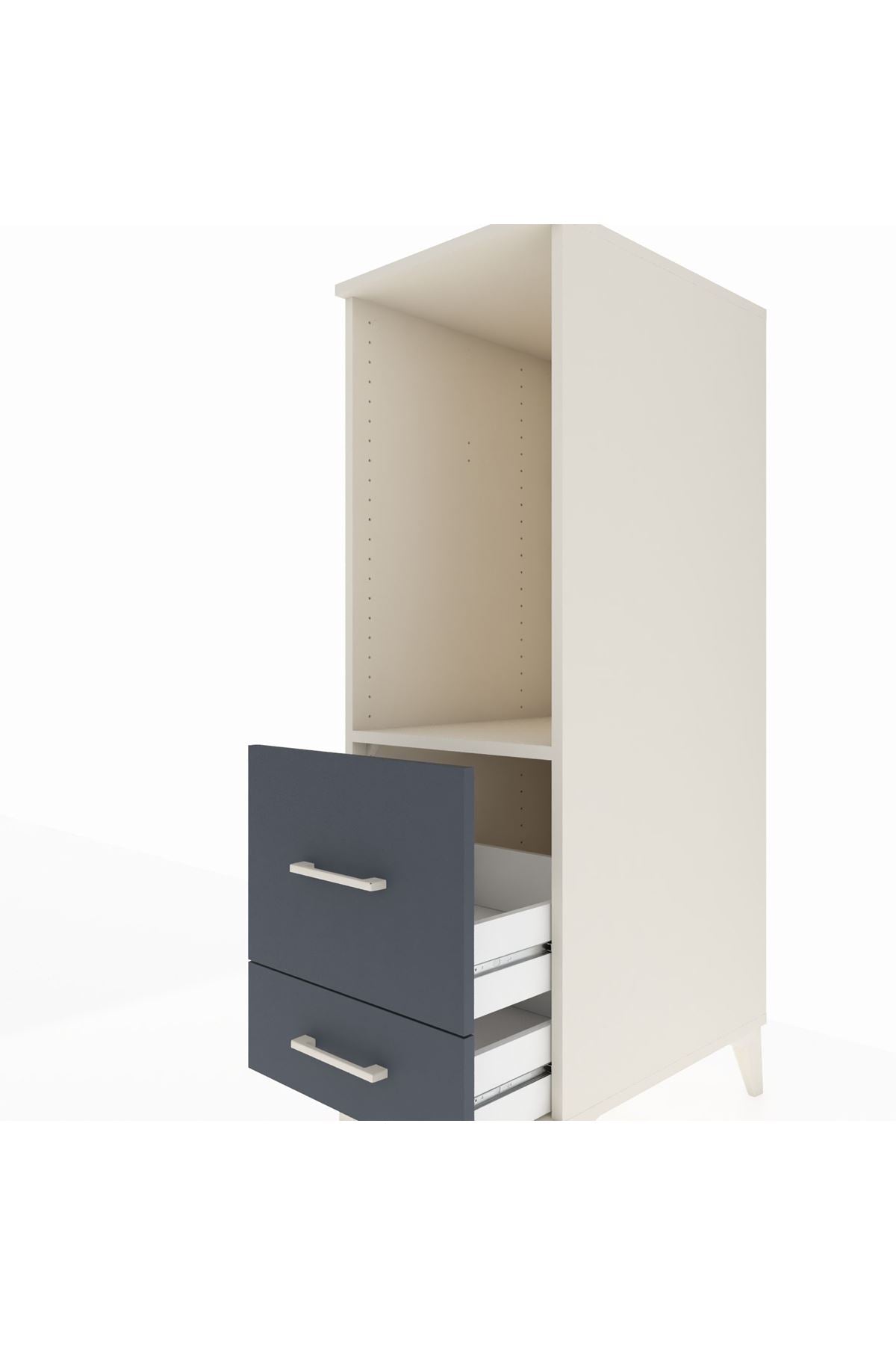 Kronos Dolap Tek Raflı 2 Çekmeceli 44x59x134 - S82M079V2C