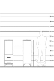 Kronos Dolap Tek Raflı 2 Çekmeceli 44x59x134 - S82M079V4C